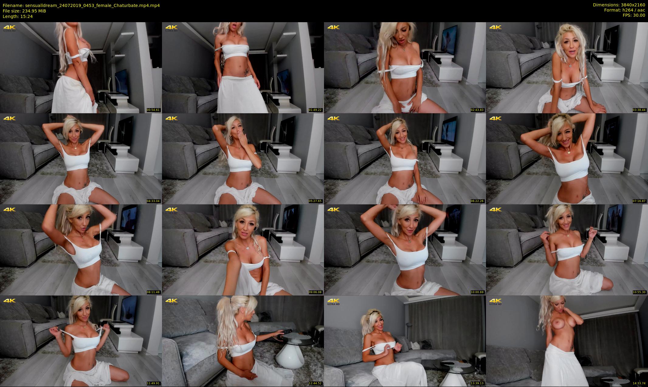 sensualldream — 16 minute Chaturbate female cam show recording, 4K, Jul 24, 2019