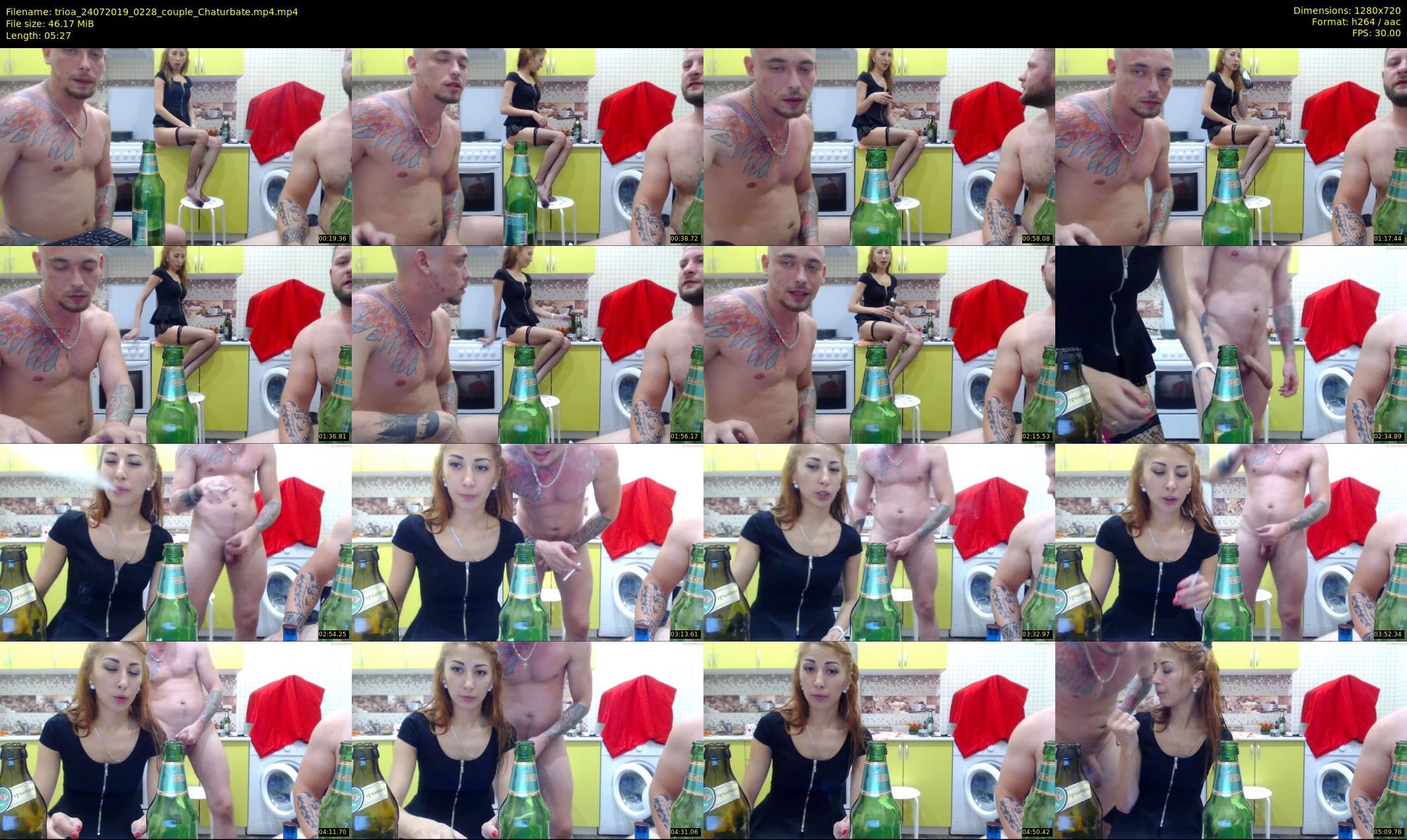 trioa — 6 minute Chaturbate couple cam show recording, 720p, Jul 24, 2019