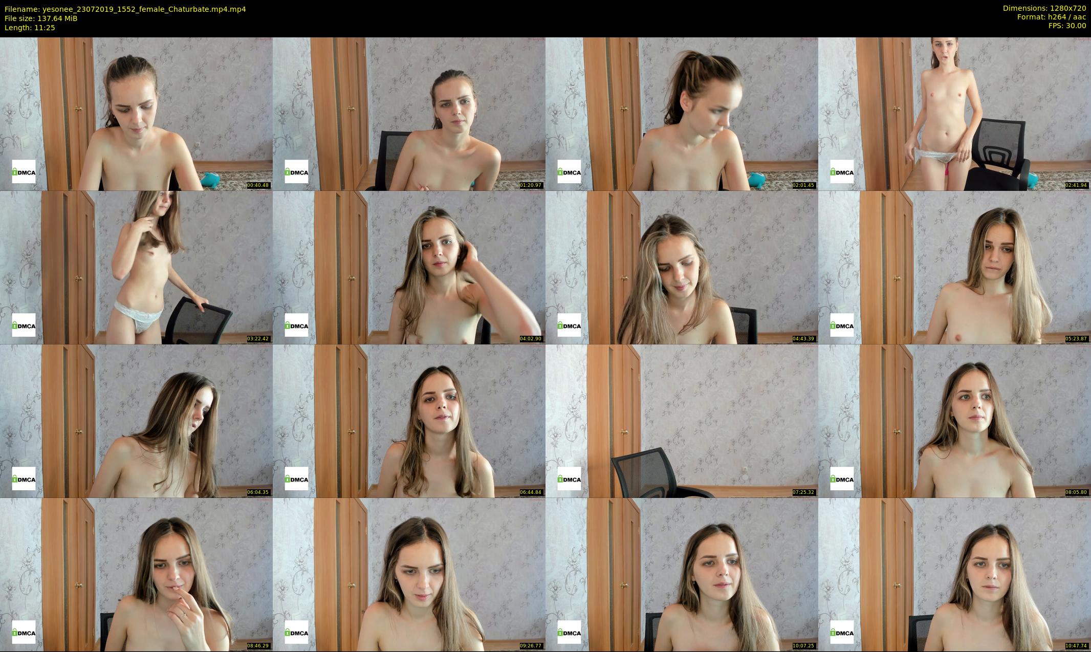 yesonee — 12 minute Chaturbate female cam show recording, 720p, Jul 23, 2019