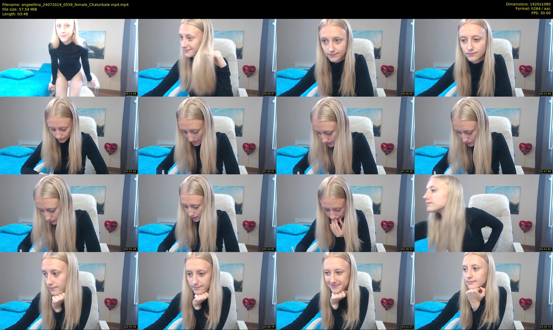 angeellina — 4 minute Chaturbate female cam show recording, 1080p, Jul 24, 2019