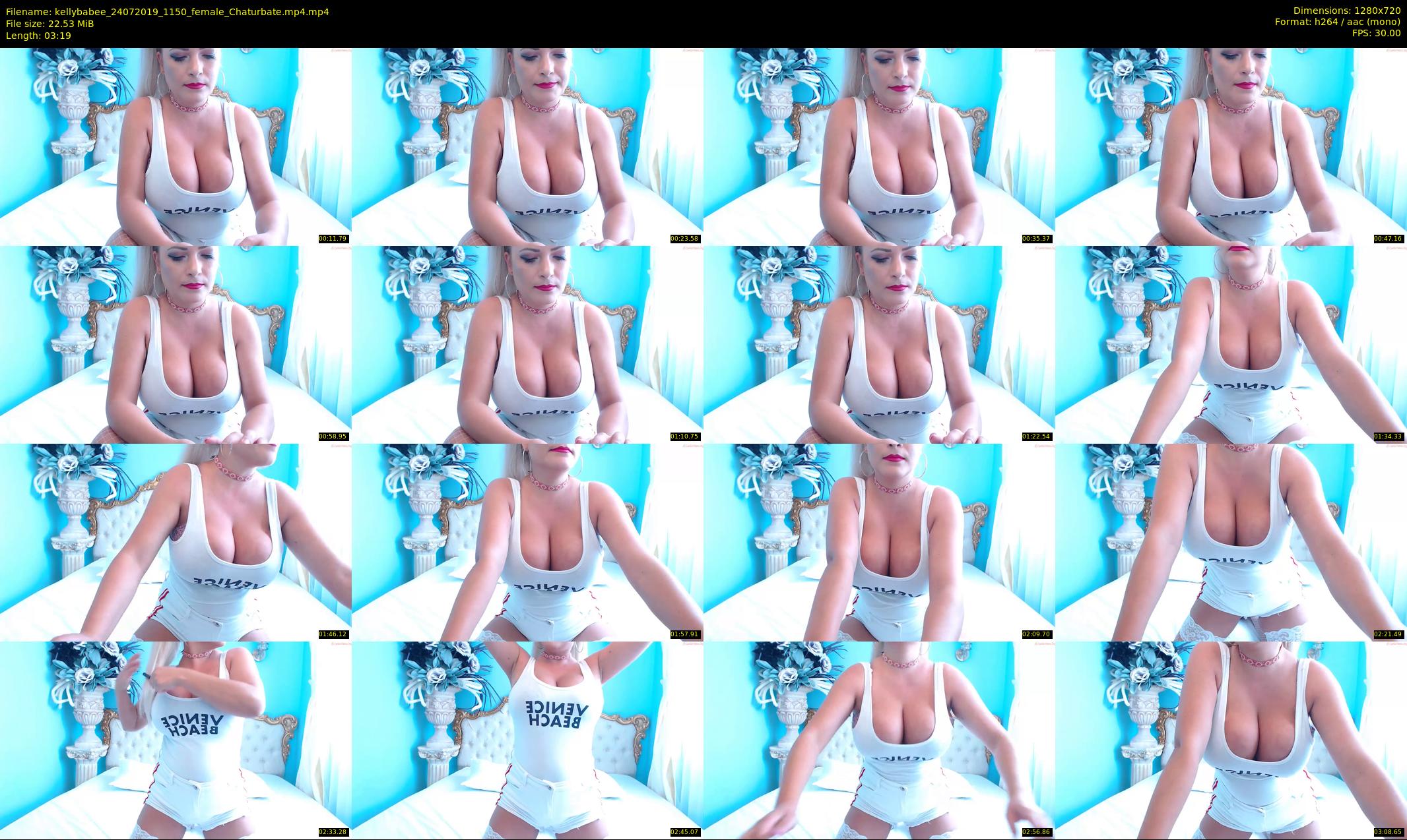 kellybabee — 4 minute Chaturbate female cam show recording, 720p, Jul 24, 2019
