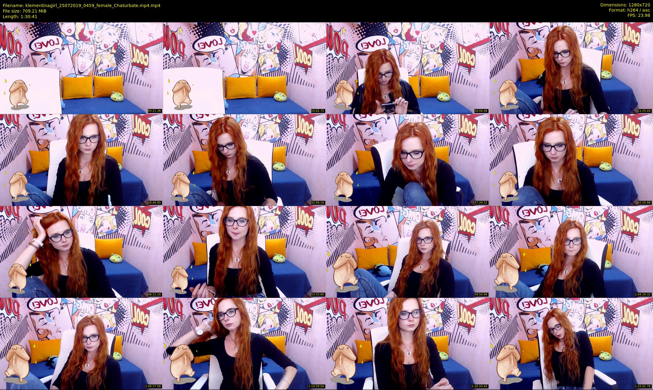 klementinagirl — 91 minute Chaturbate female cam show recording, 720p, Jul 25, 2019