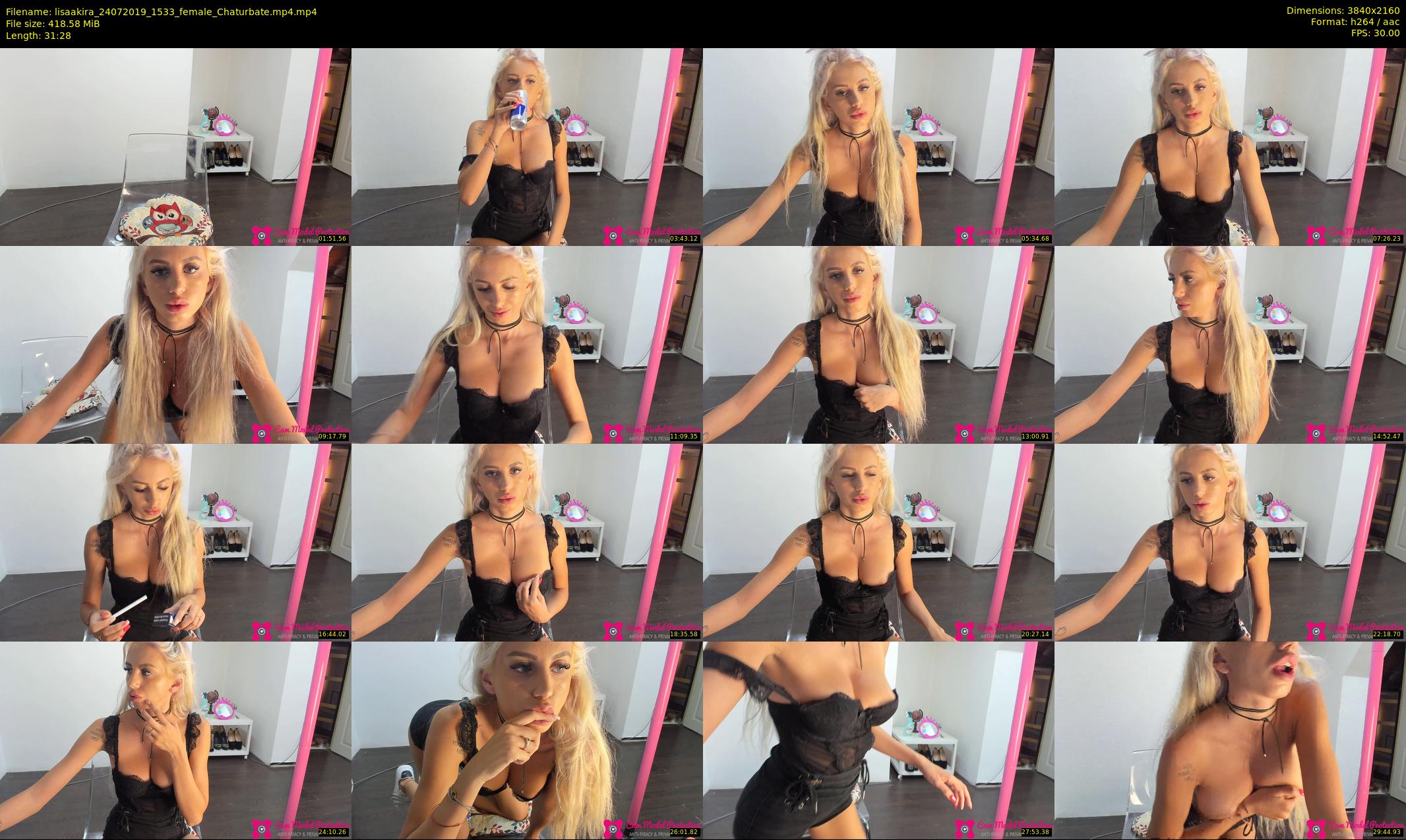 lisaakira — 32 minute Chaturbate female cam show recording, 4K, Jul 24, 2019
