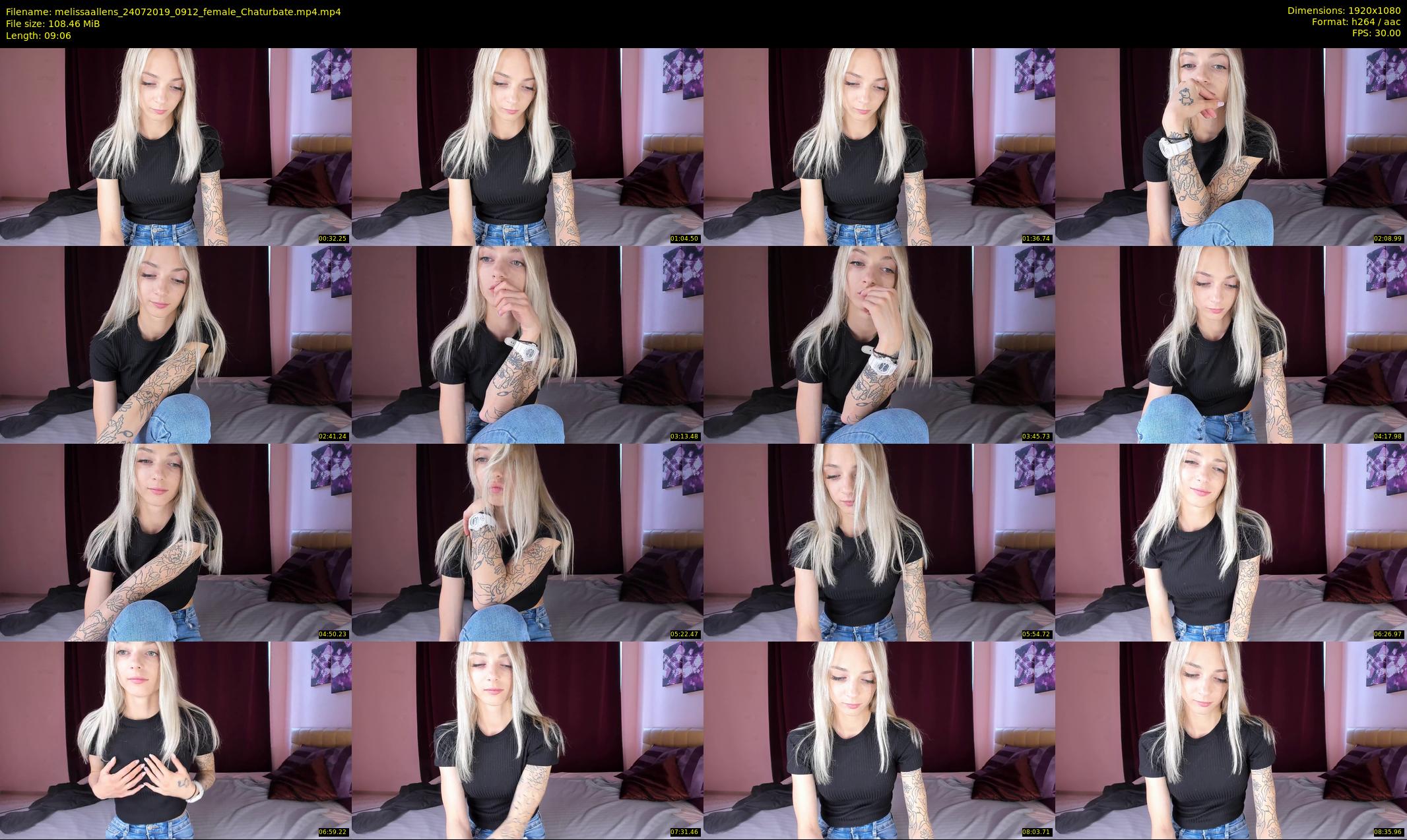 melissaallens — 10 minute Chaturbate female cam show recording, 1080p, Jul 24, 2019