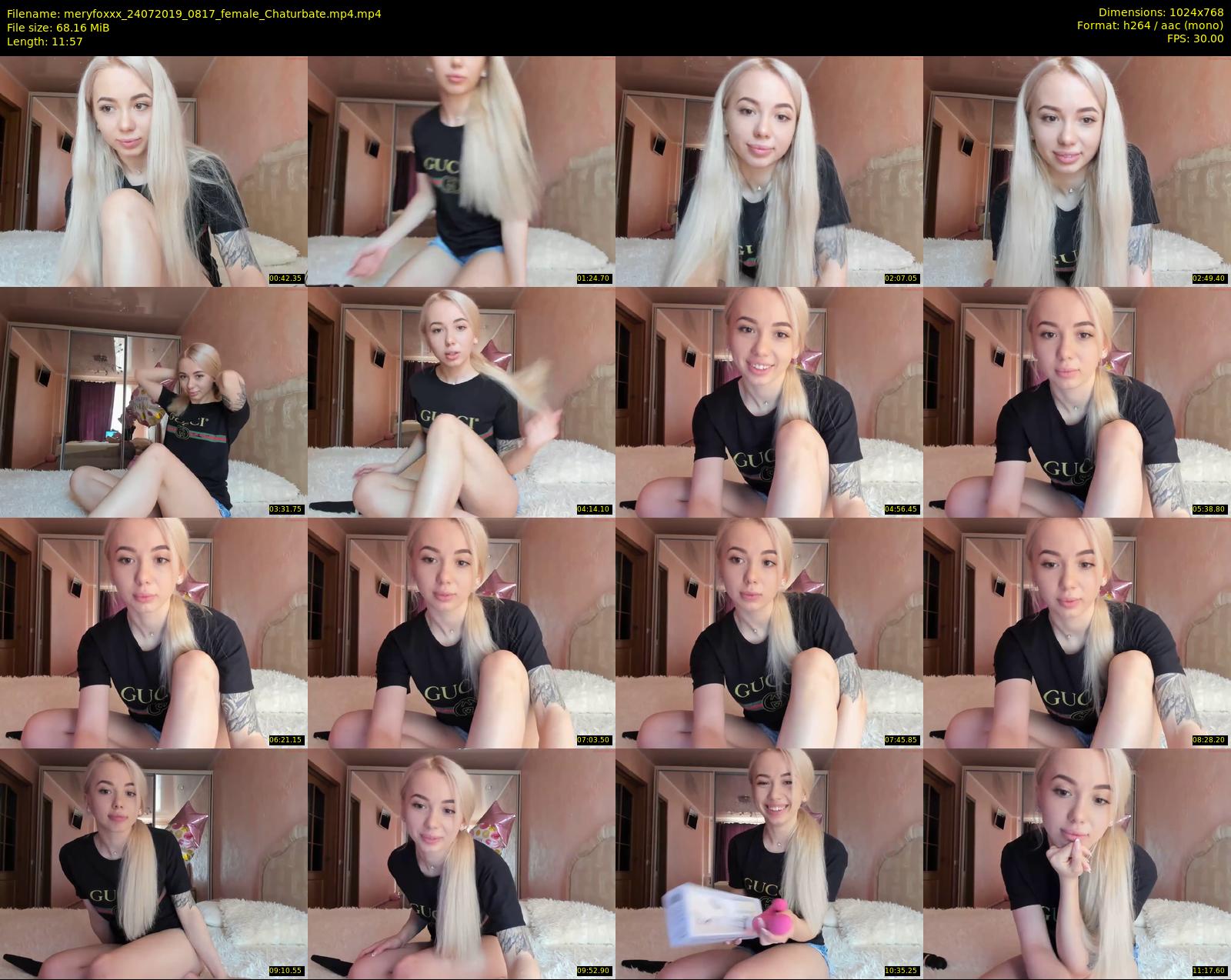 meryfoxxx — 12 minute Chaturbate female cam show recording, 720p, Jul 24, 2019
