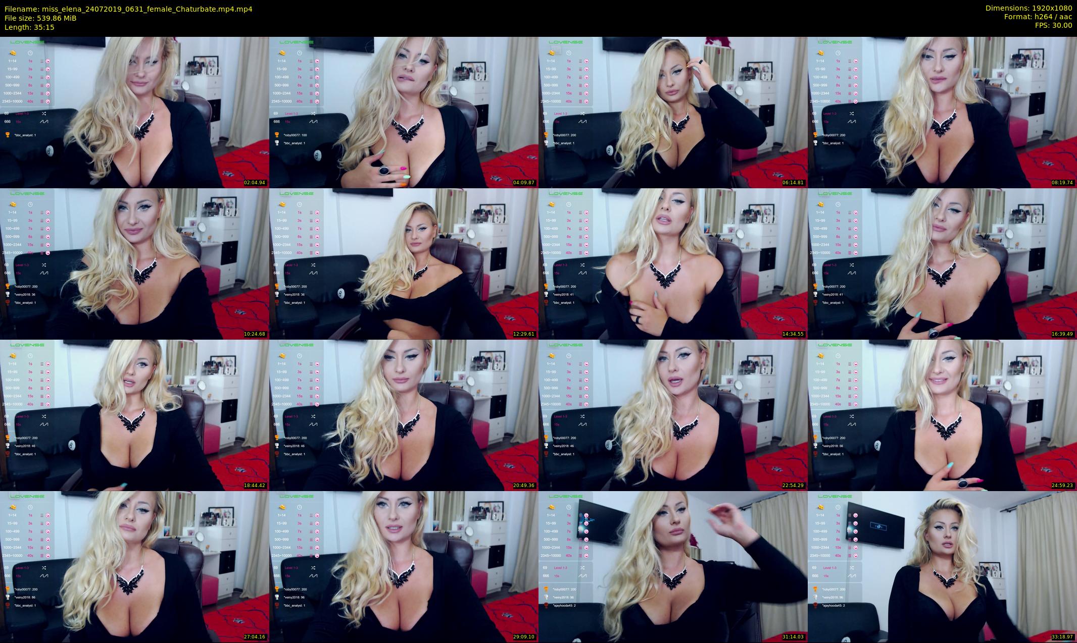 miss_elena — 36 minute Chaturbate female cam show recording, 1080p, Jul 24, 2019