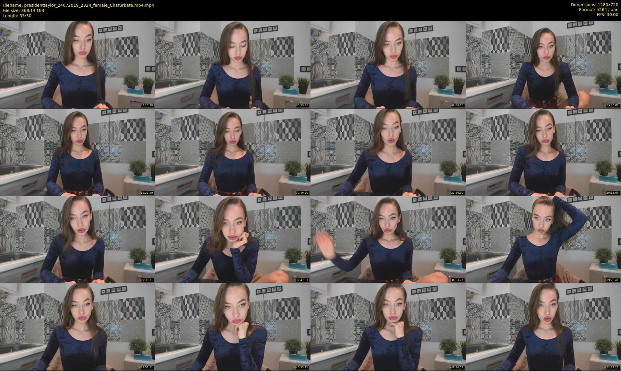 presidenttaylor — 56 minute Chaturbate female cam show recording, 720p, Jul 24, 2019