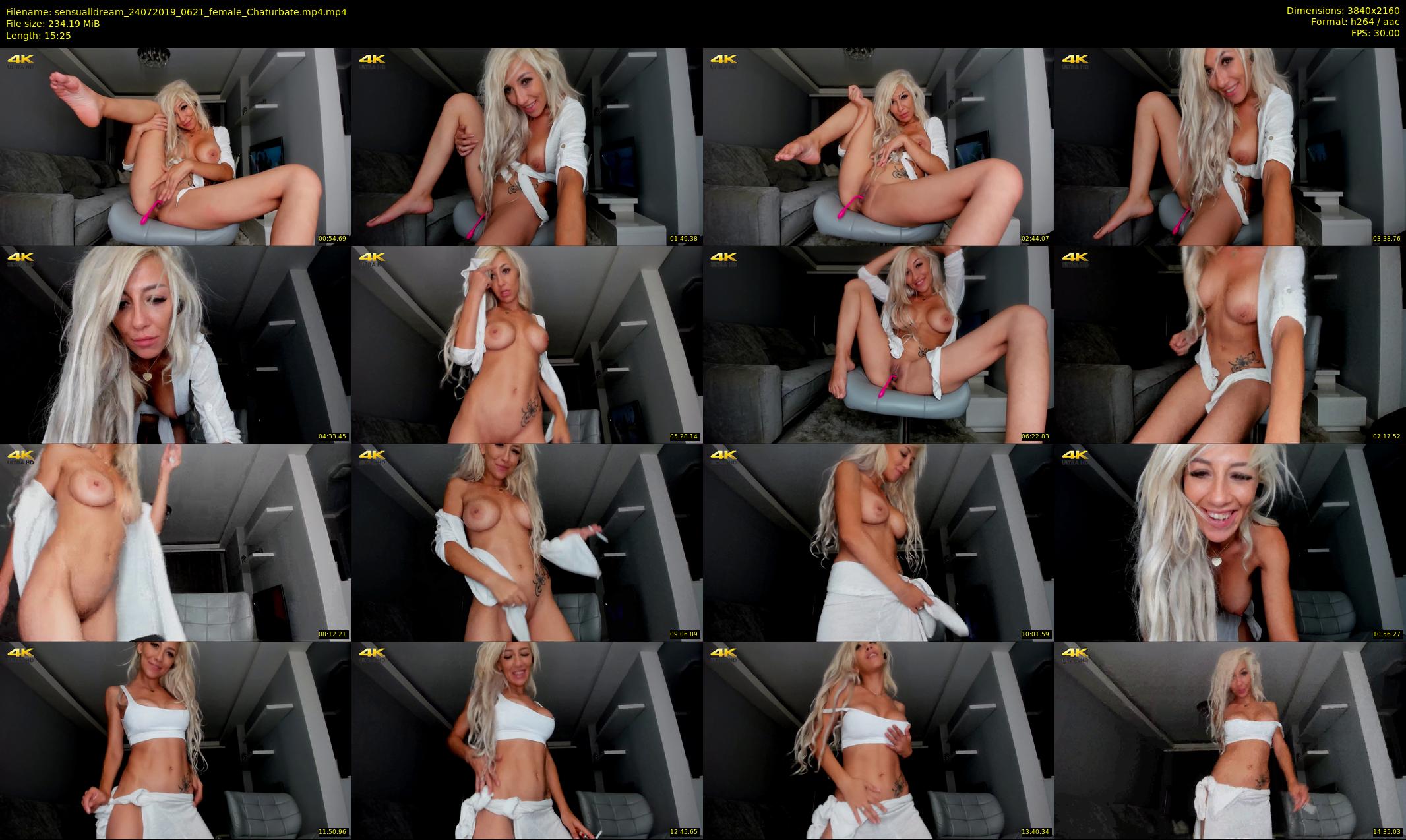 sensualldream — 16 minute Chaturbate female cam show recording, 4K, Jul 24, 2019