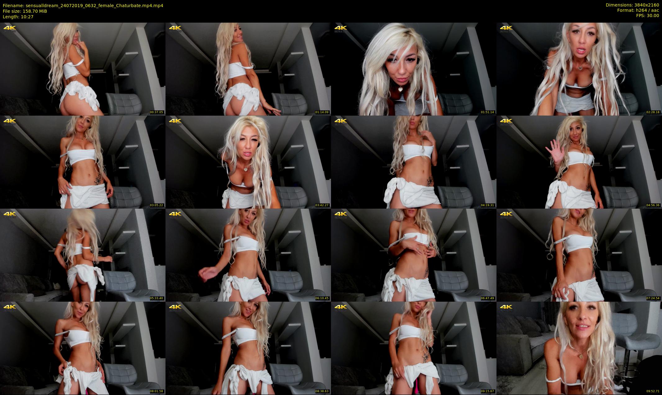sensualldream — 11 minute Chaturbate female cam show recording, 4K, Jul 24, 2019