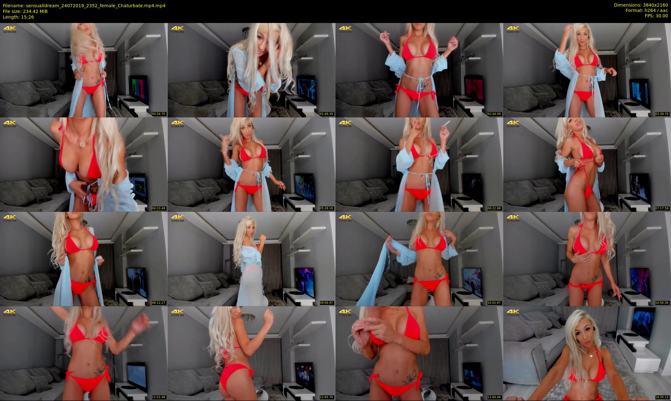 sensualldream — 16 minute Chaturbate female cam show recording, 4K, Jul 24, 2019