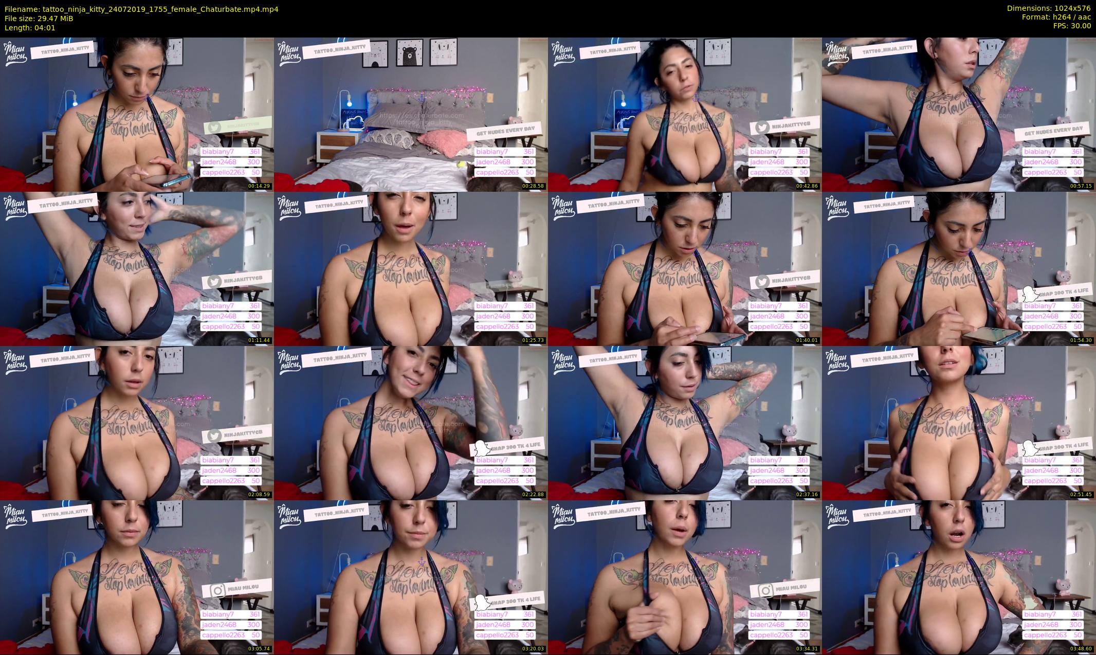 tattoo_ninja_kitty — 5 minute Chaturbate female cam show recording, 480p, Jul 24, 2019
