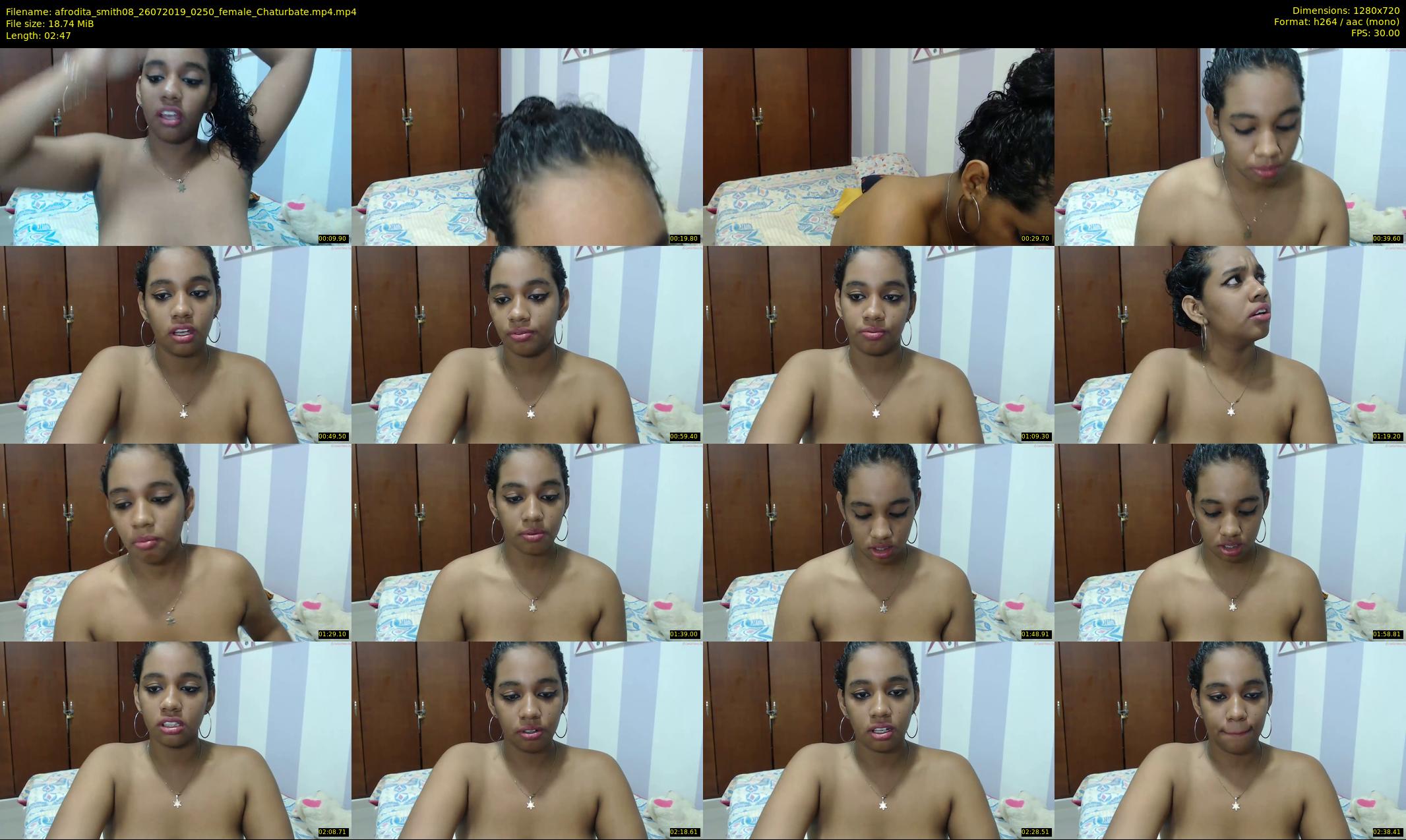 afrodita_smith08 — 3 minute Chaturbate female cam show recording, 720p, Jul 26, 2019