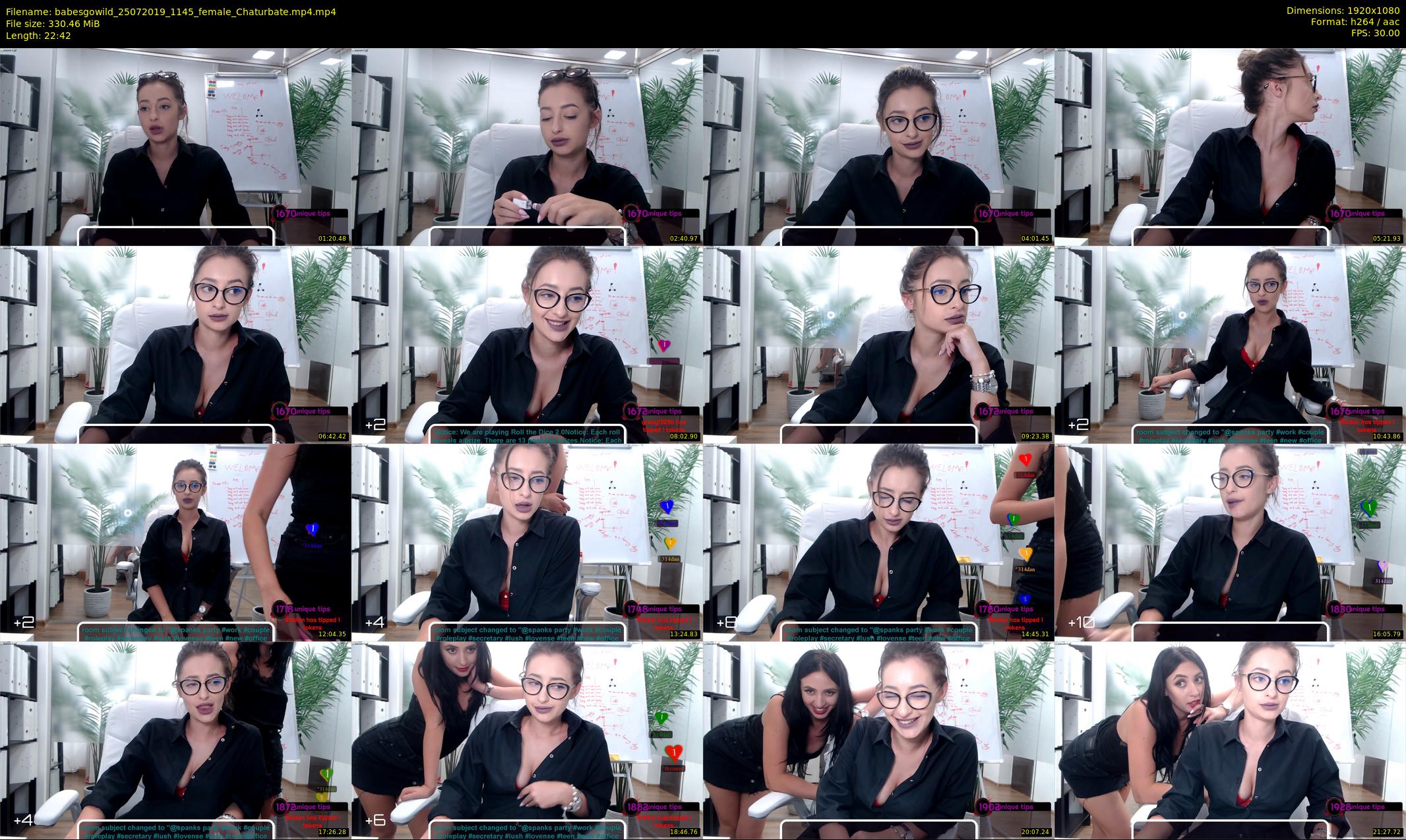babesgowild — 23 minute Chaturbate couple cam show recording, 1080p, Jul 25, 2019