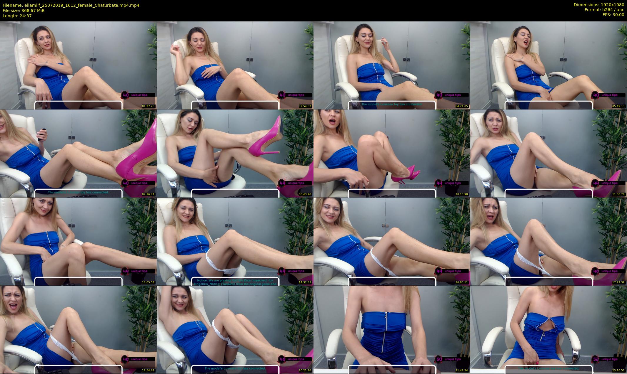 ellamilf — 25 minute Chaturbate female cam show recording, 1080p, Jul 25, 2019