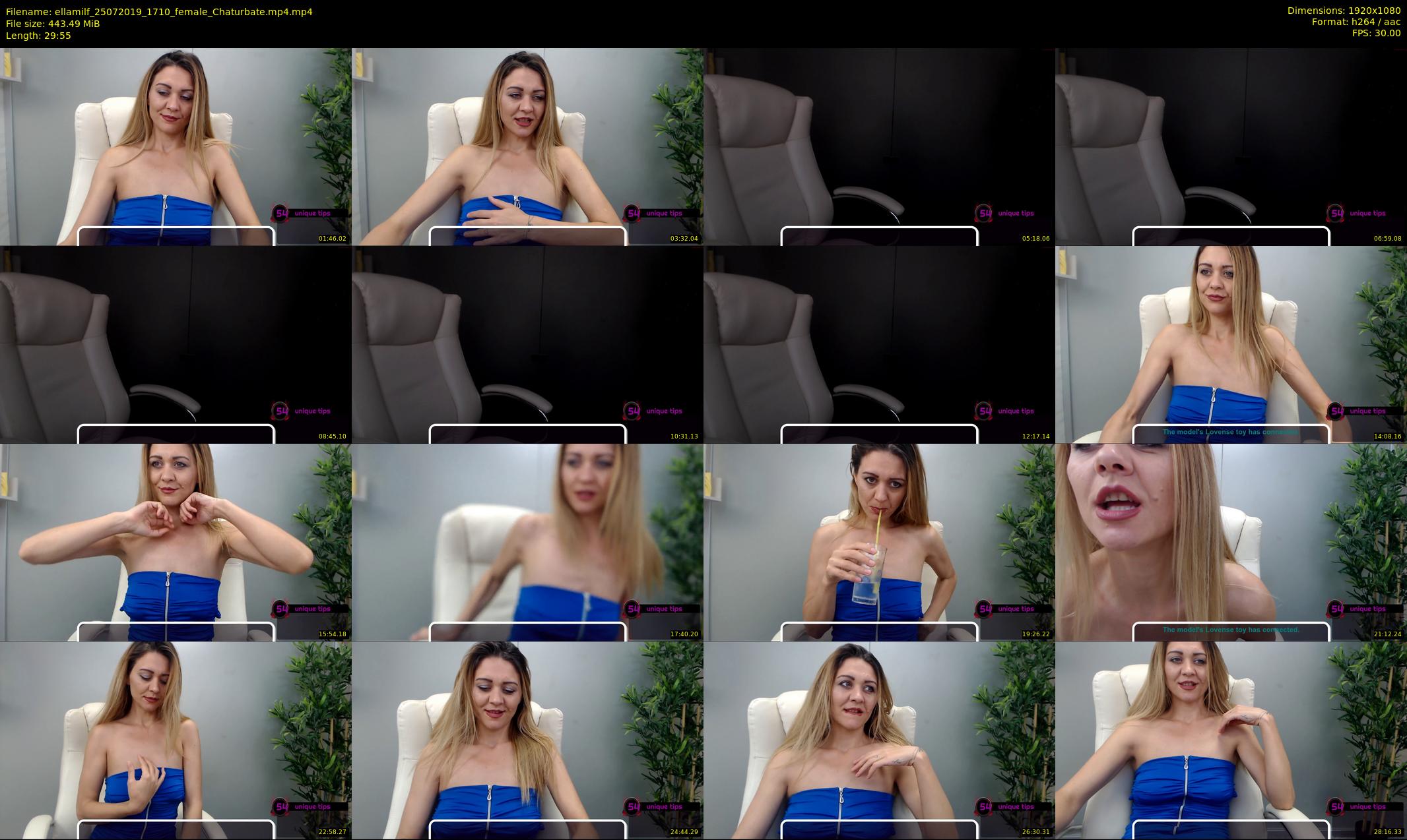 ellamilf — 30 minute Chaturbate female cam show recording, 1080p, Jul 25, 2019