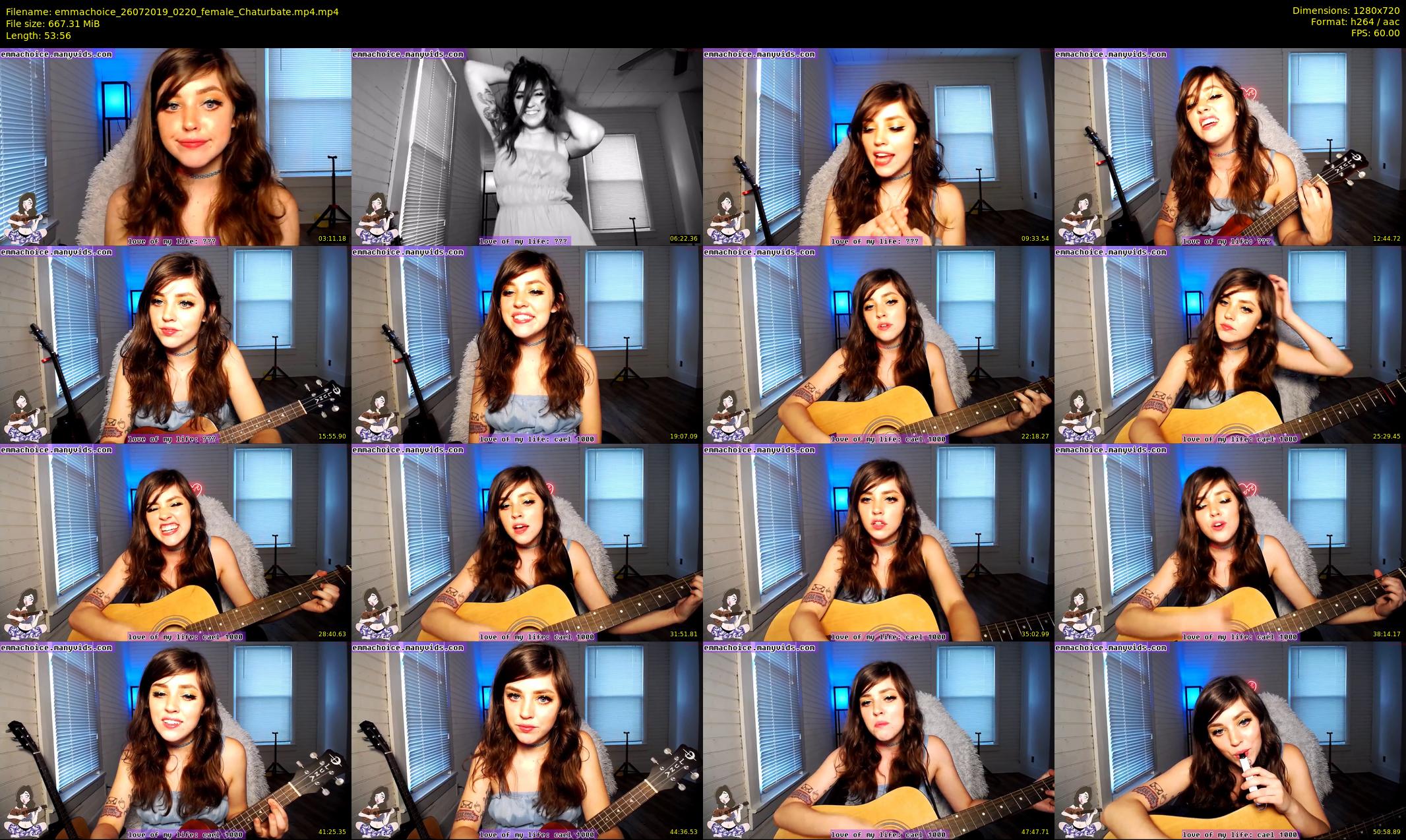 emmachoice — 54 minute Chaturbate female cam show recording, 720p, Jul 26, 2019