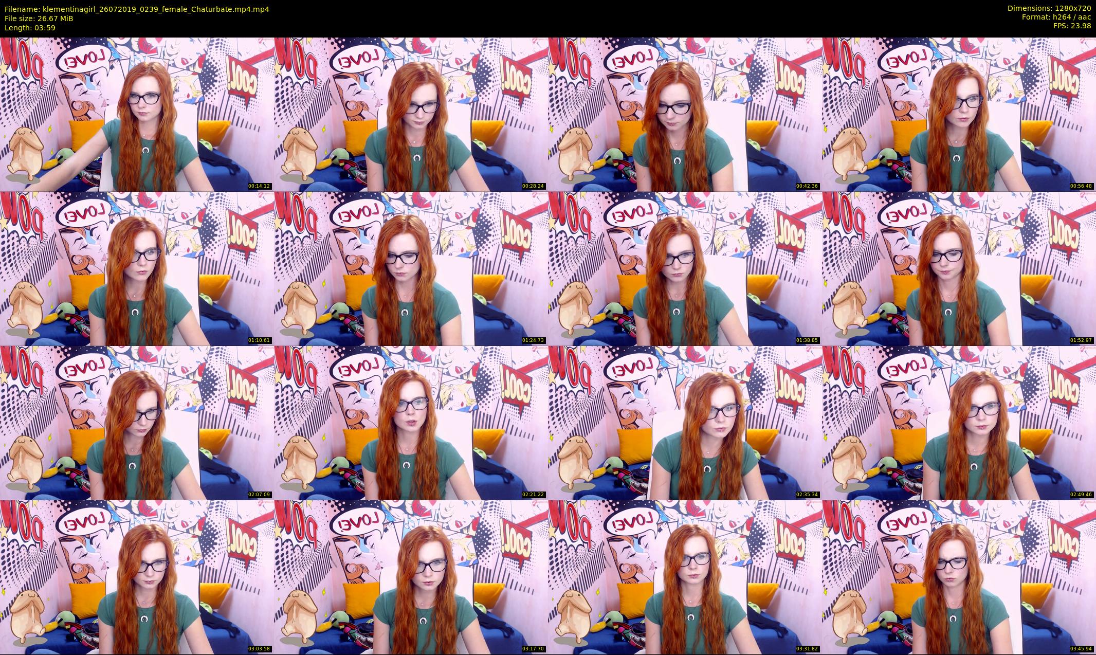 klementinagirl — 4 minute Chaturbate female cam show recording, 720p, Jul 26, 2019