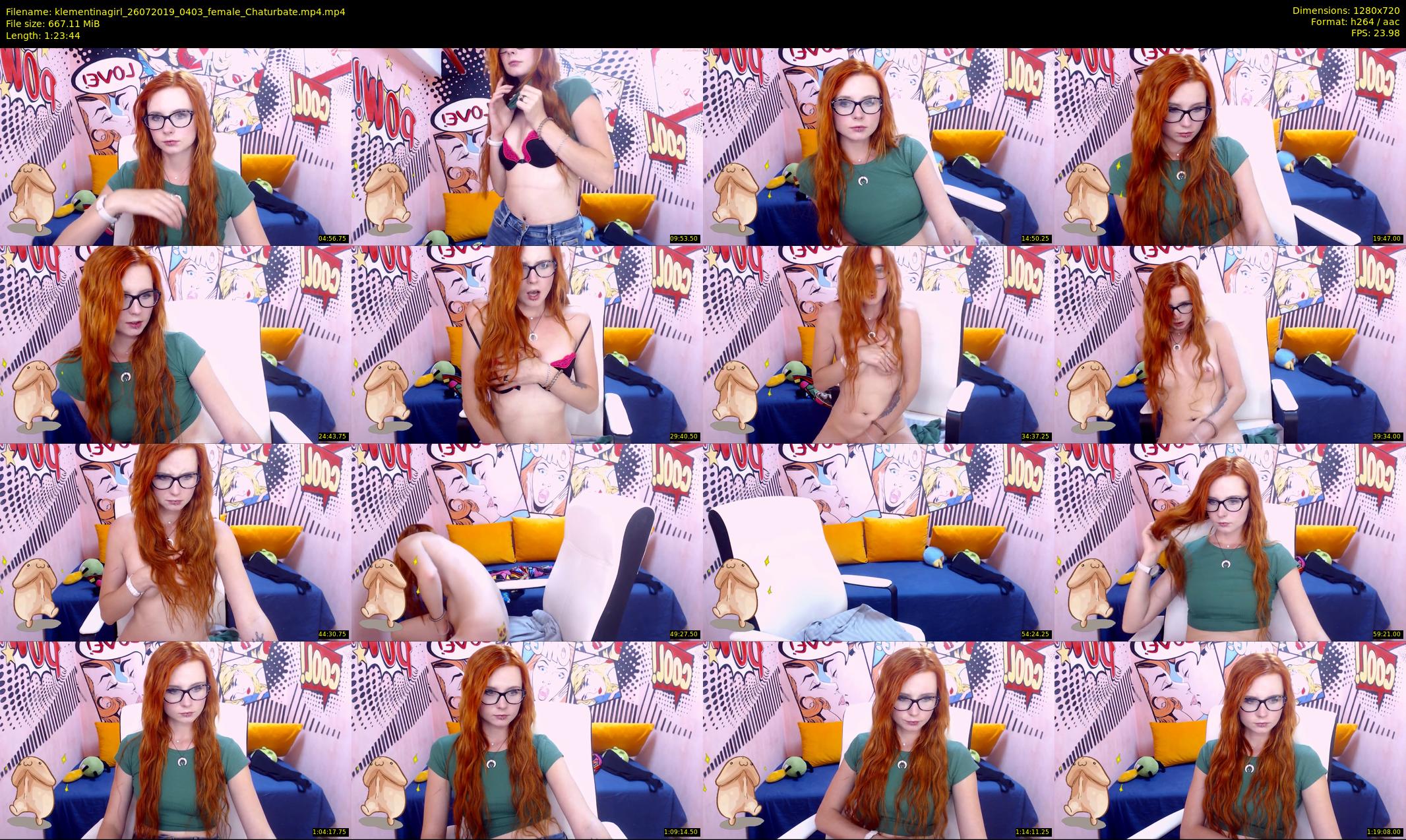 klementinagirl — 84 minute Chaturbate female cam show recording, 720p, Jul 26, 2019