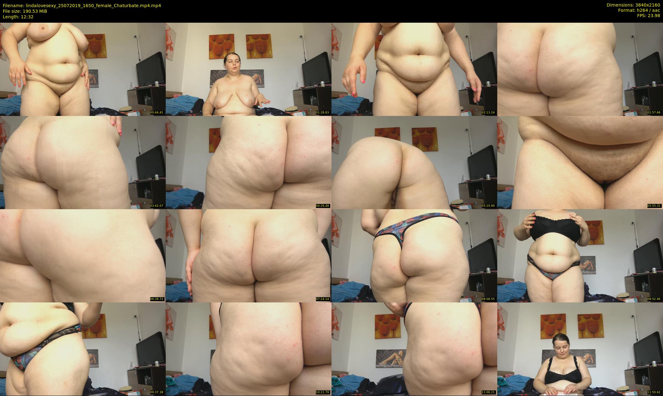 lindalovesexy — 13 minute Chaturbate female cam show recording, 4K, Jul 25, 2019