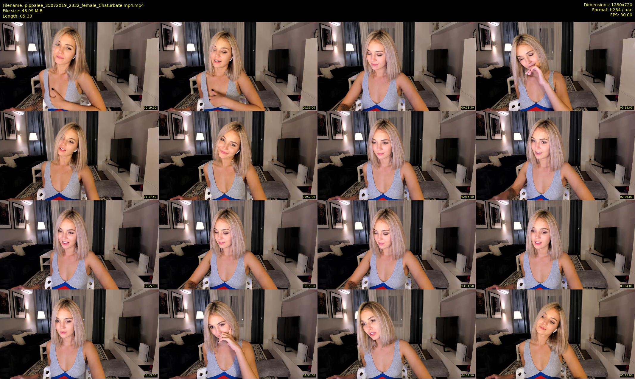 pippalee — 6 minute Chaturbate female cam show recording, 720p, Jul 25, 2019