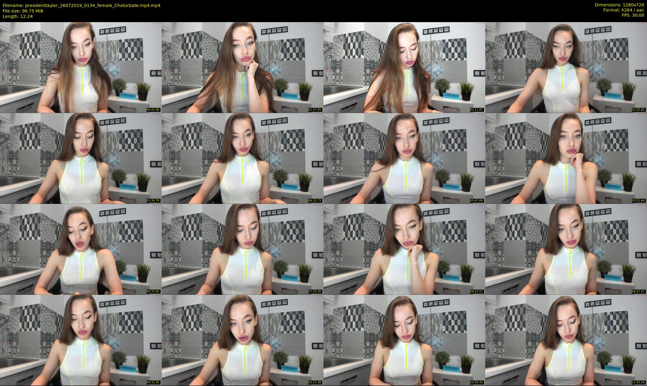 presidenttaylor — 13 minute Chaturbate female cam show recording, 720p, Jul 26, 2019
