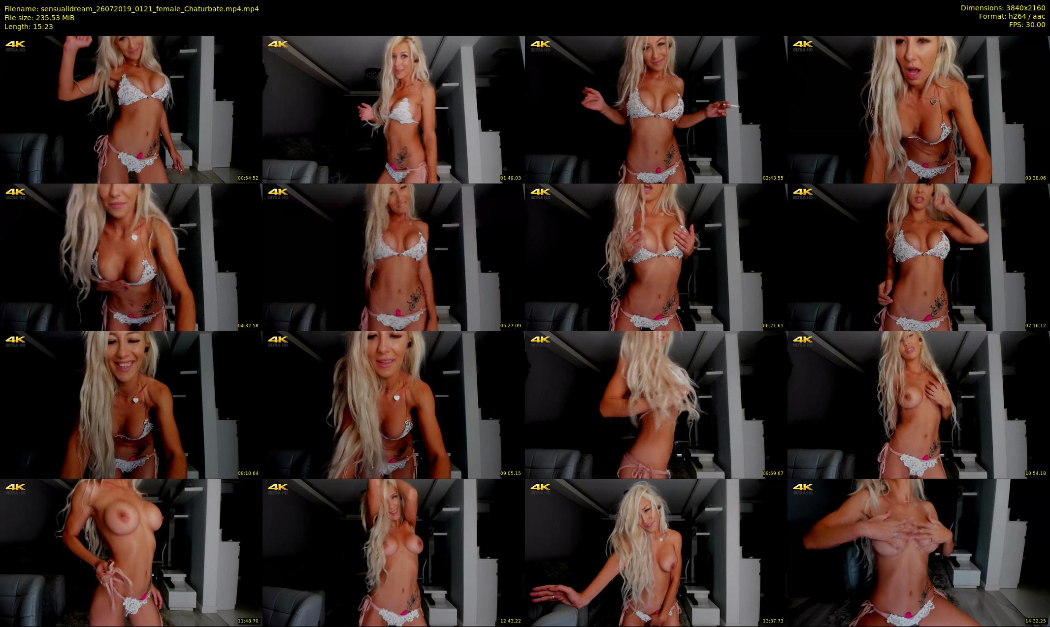 sensualldream — 16 minute Chaturbate female cam show recording, 4K, Jul 26, 2019