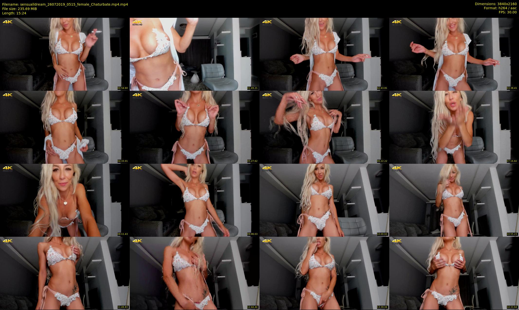 sensualldream — 16 minute Chaturbate female cam show recording, 4K, Jul 26, 2019