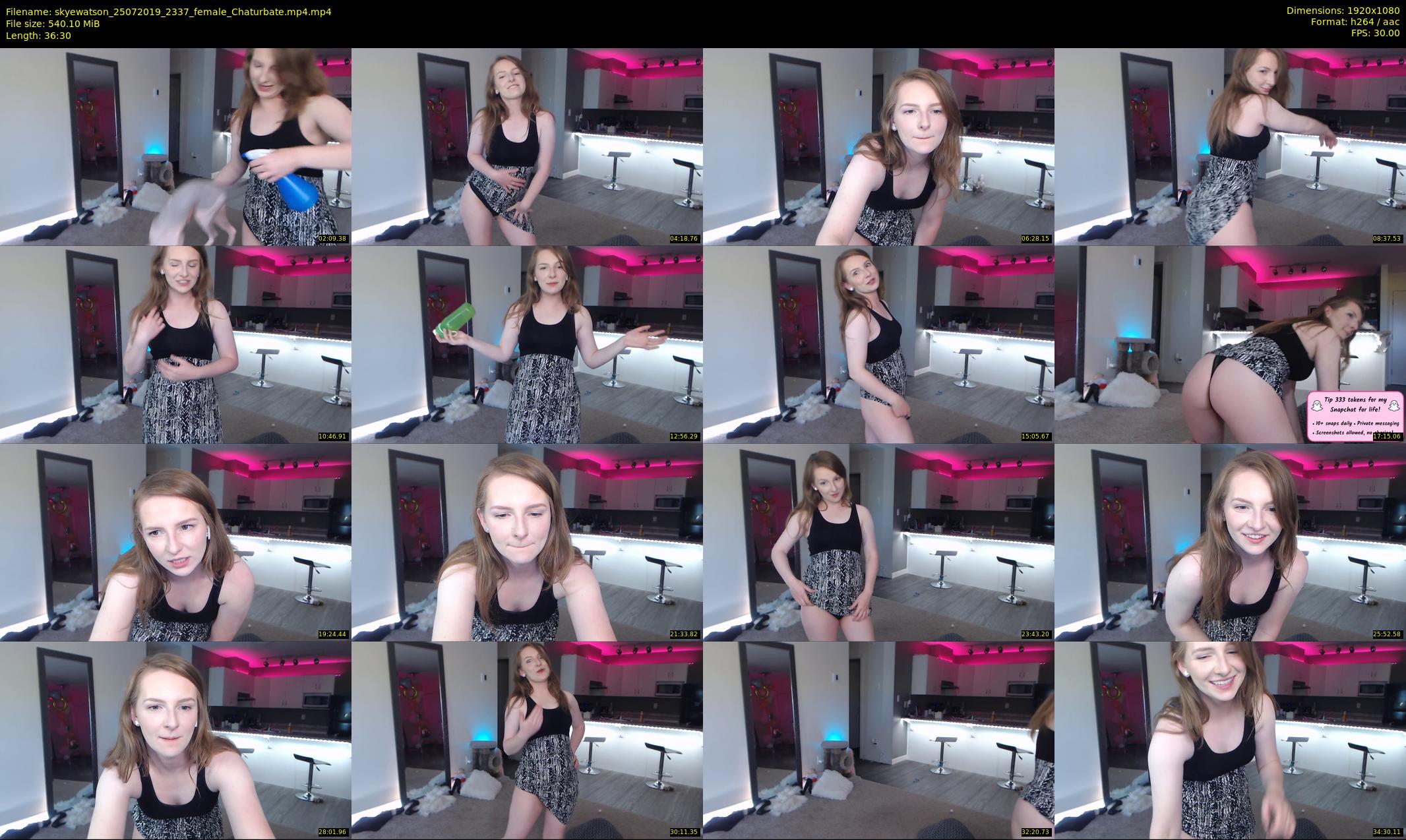 skyewatson — 37 minute Chaturbate female cam show recording, 1080p, Jul 25, 2019