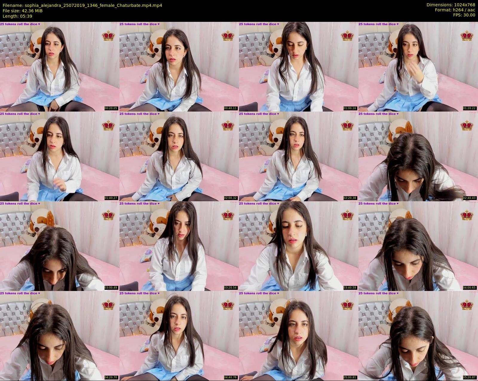 sophia_alejandra — 6 minute Chaturbate female cam show recording, 720p, Jul 25, 2019