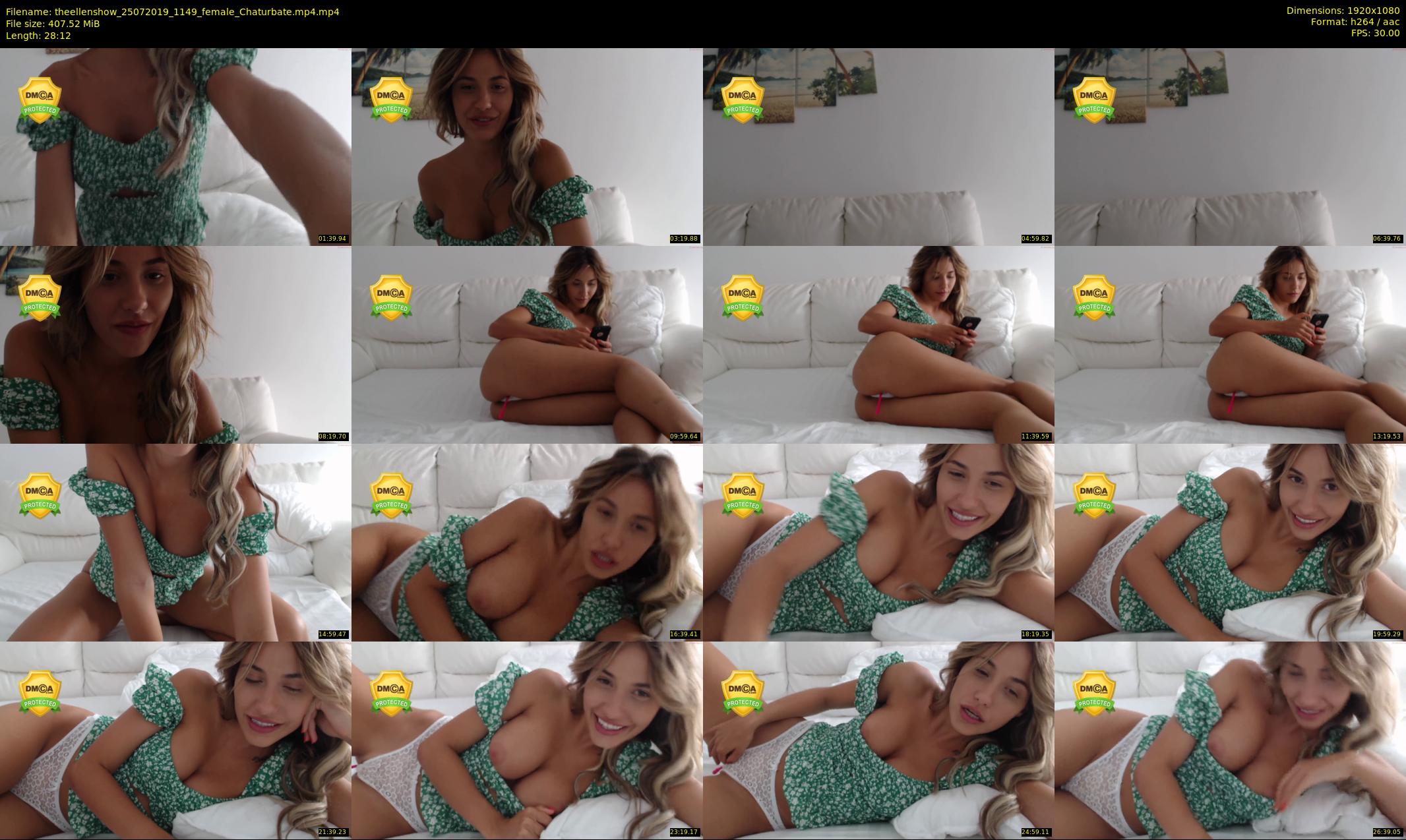 theellenshow — 29 minute Chaturbate female cam show recording, 1080p, Jul 25, 2019