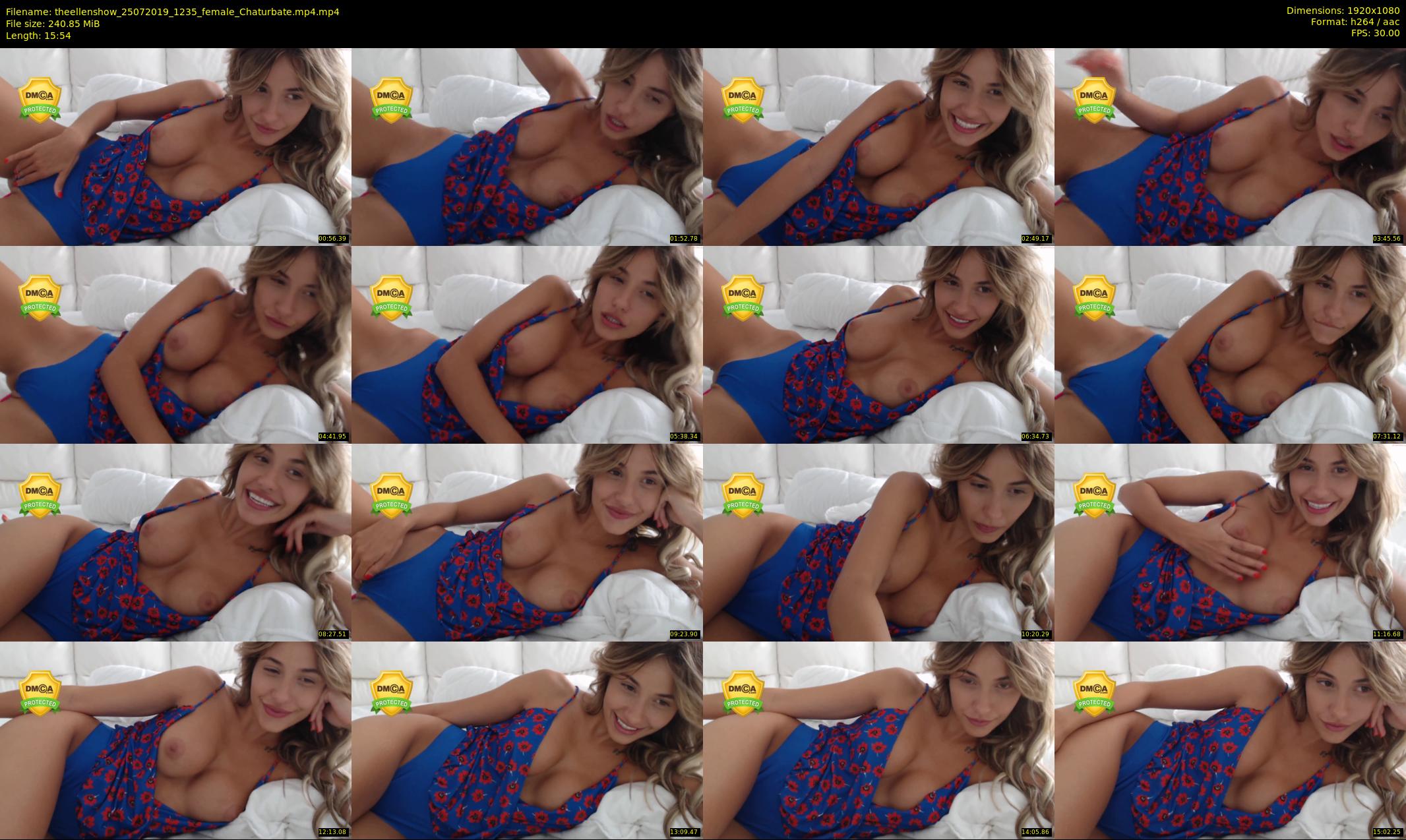 theellenshow — 16 minute Chaturbate female cam show recording, 1080p, Jul 25, 2019