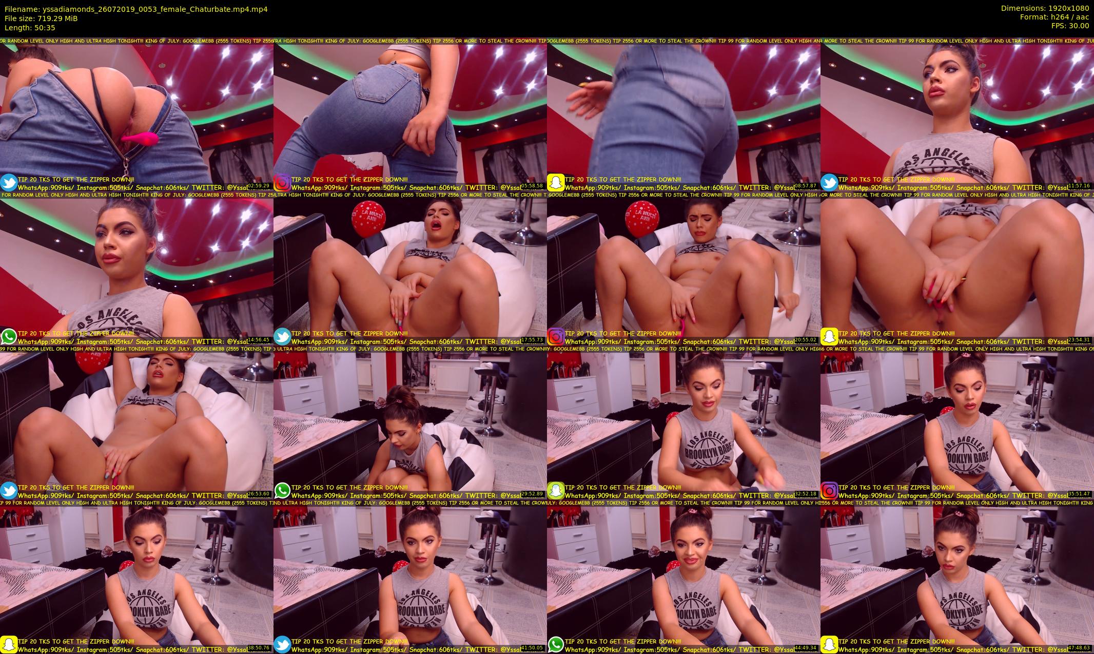 yssadiamonds — 51 minute Chaturbate female cam show recording, 1080p, Jul 26, 2019