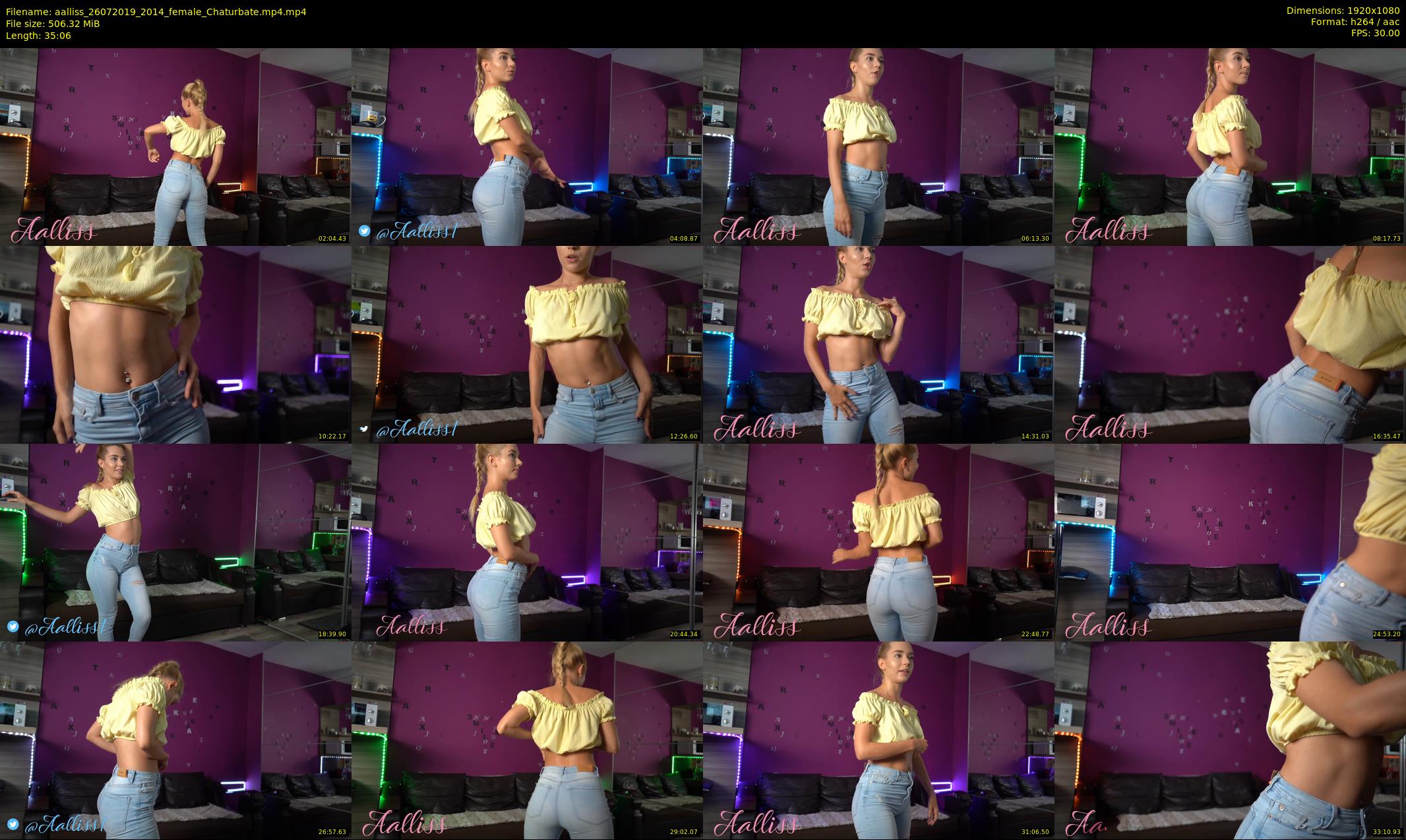 aalliss — 36 minute Chaturbate female cam show recording, 1080p, Jul 26, 2019