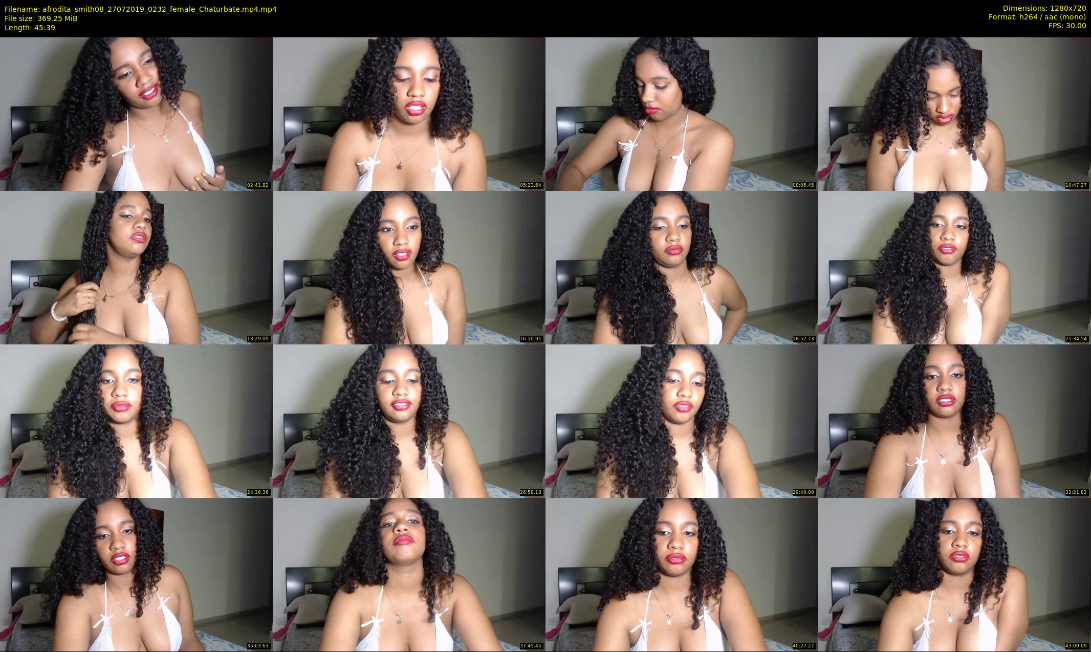 afrodita_smith08 — 46 minute Chaturbate female cam show recording, 720p, Jul 27, 2019