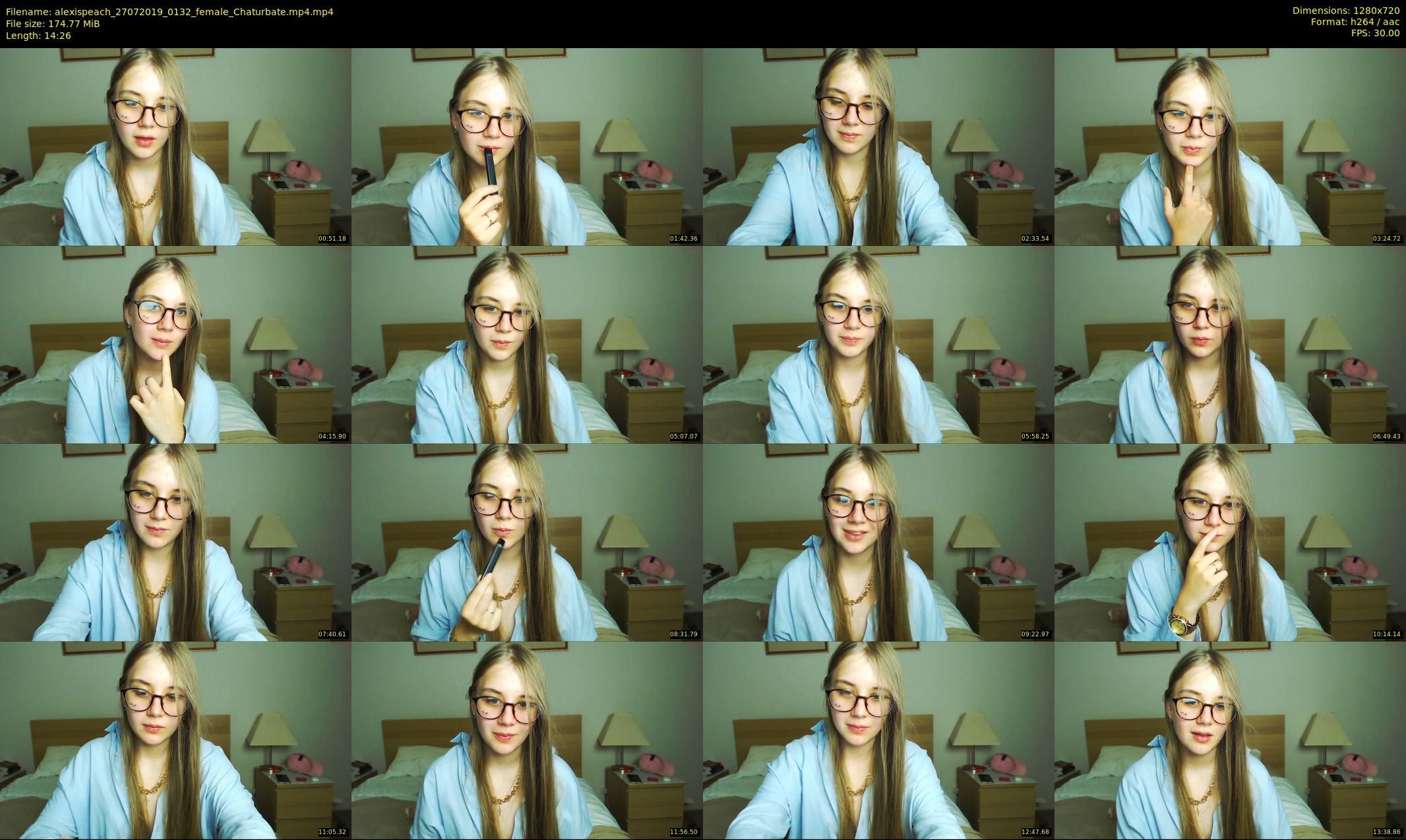 alexispeach — 15 minute Chaturbate female cam show recording, 720p, Jul 27, 2019