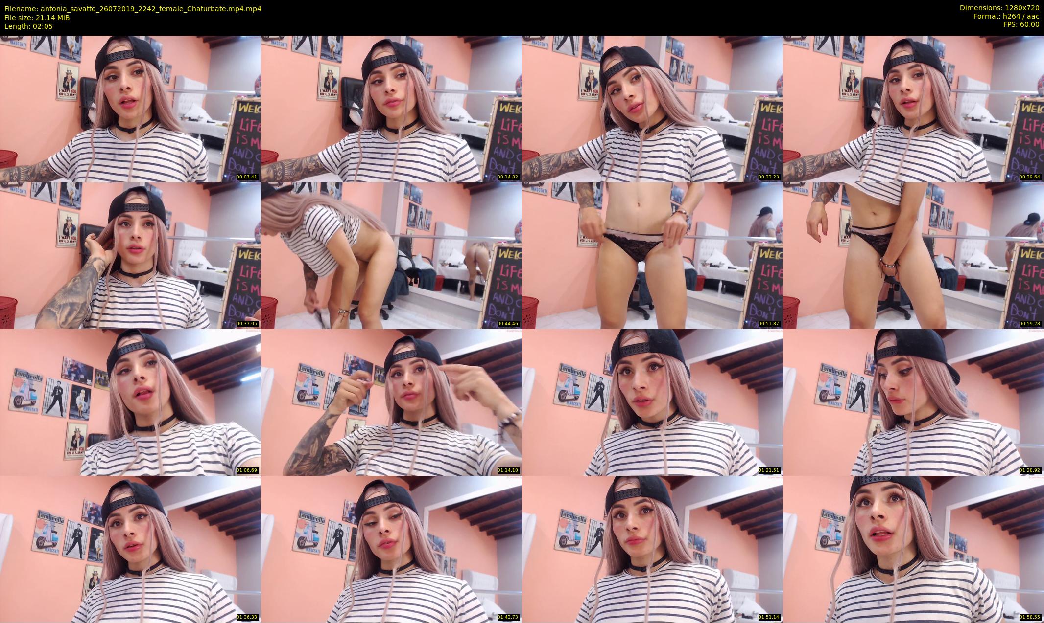 antonia_savatto — 3 minute Chaturbate female cam show recording, 720p, Jul 26, 2019