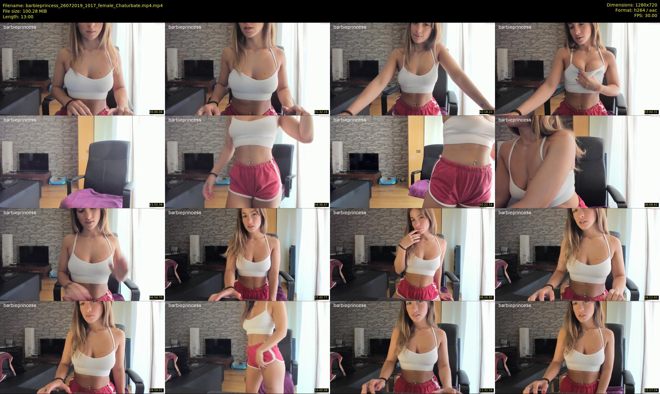 barbieprincess — 13 minute Chaturbate female cam show recording, 720p, Jul 26, 2019