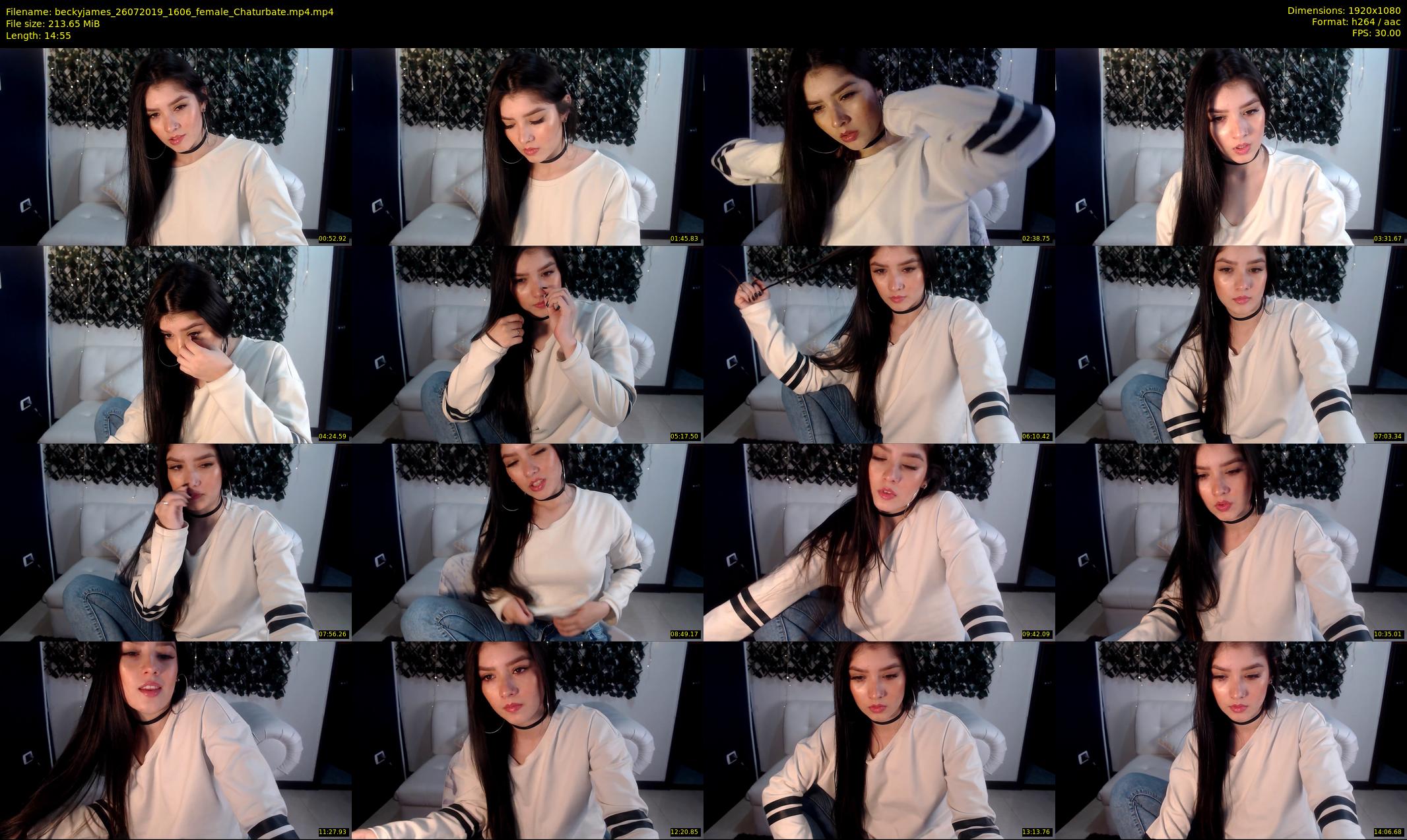 beckyjames — 15 minute Chaturbate female cam show recording, 1080p, Jul 26, 2019