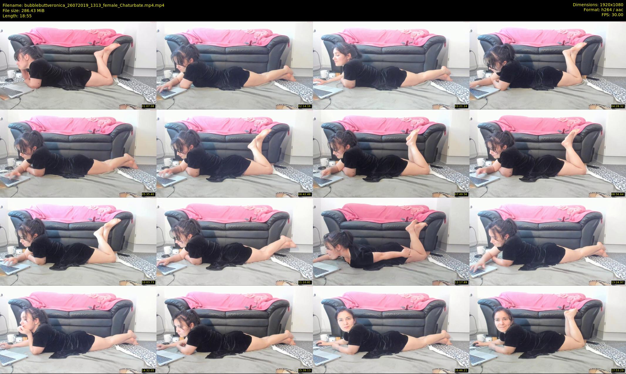 bubblebuttveronica — 19 minute Chaturbate female cam show recording, 1080p, Jul 26, 2019