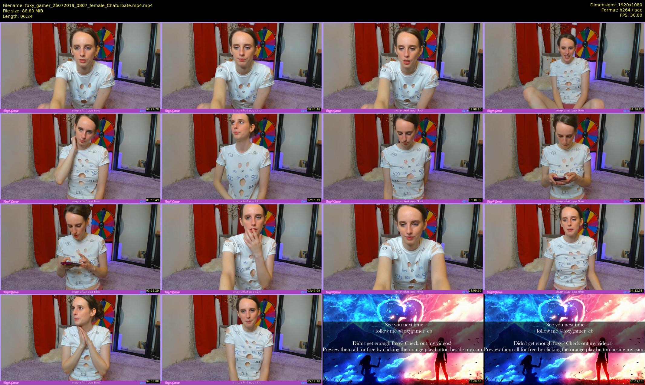 foxy_gamer — 7 minute Chaturbate female cam show recording, 1080p, Jul 26, 2019