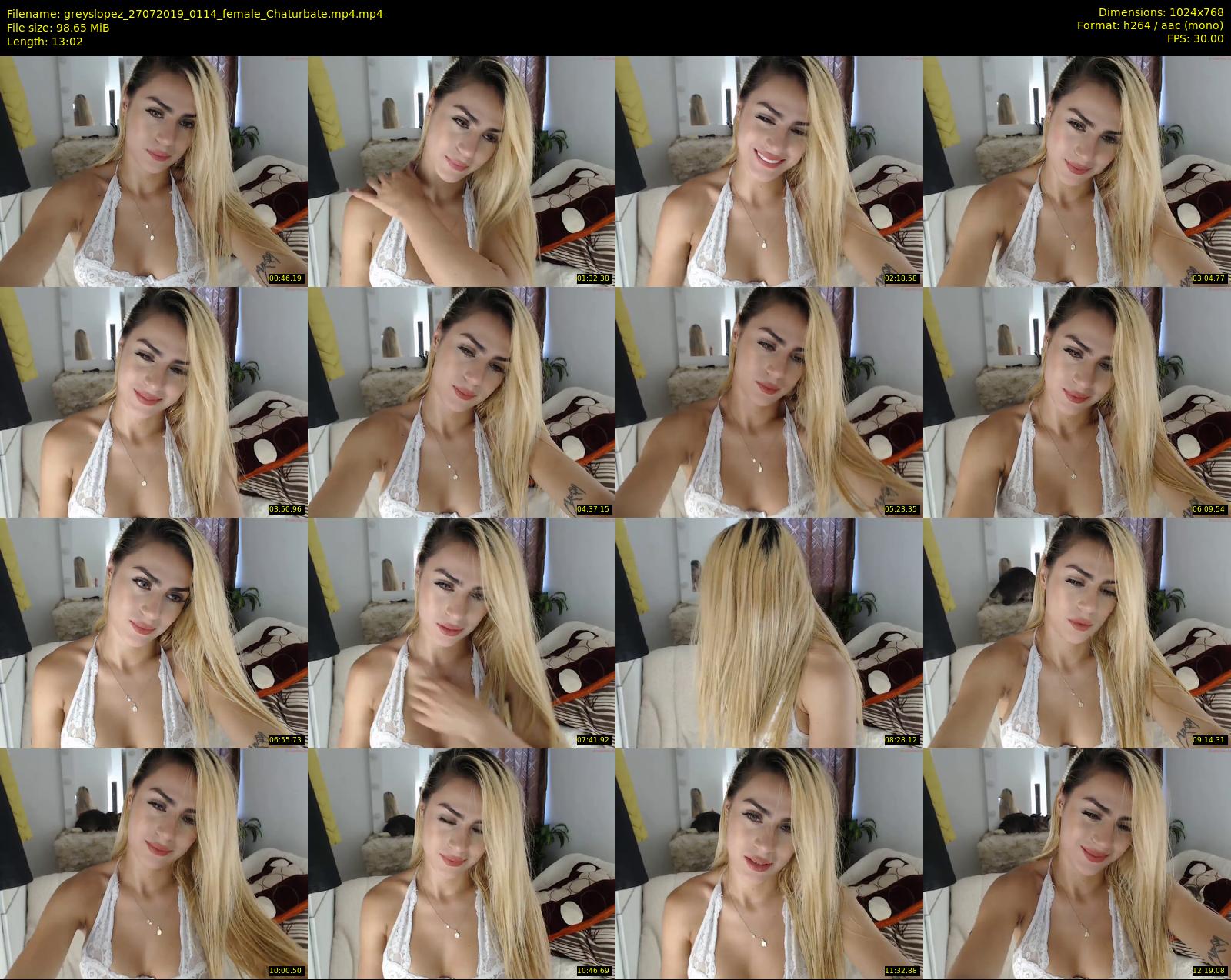 greyslopez — 14 minute Chaturbate female cam show recording, 720p, Jul 27, 2019