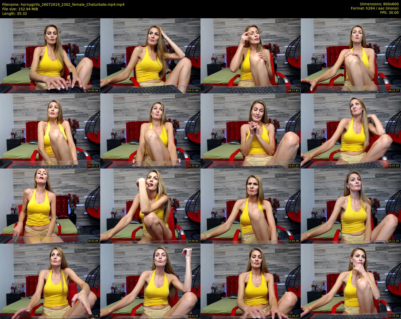 hornygirllx — 36 minute Chaturbate female cam show recording, 480p, Jul 26, 2019