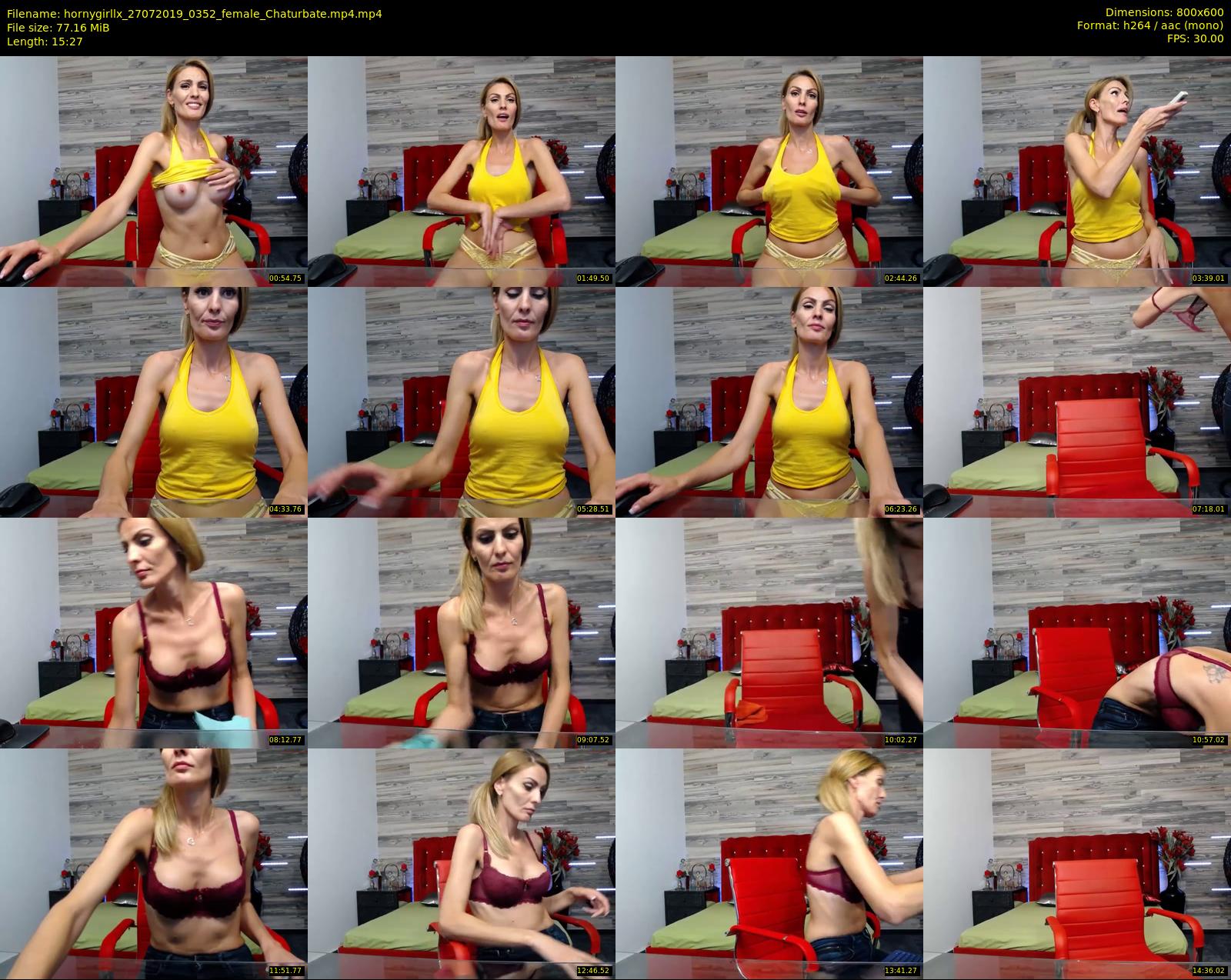 hornygirllx — 16 minute Chaturbate female cam show recording, 480p, Jul 27, 2019