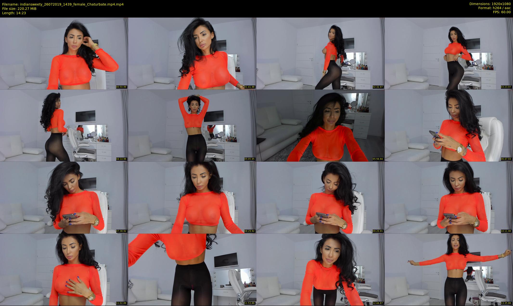 indiansweety — 15 minute Chaturbate female cam show recording, 1080p, Jul 26, 2019