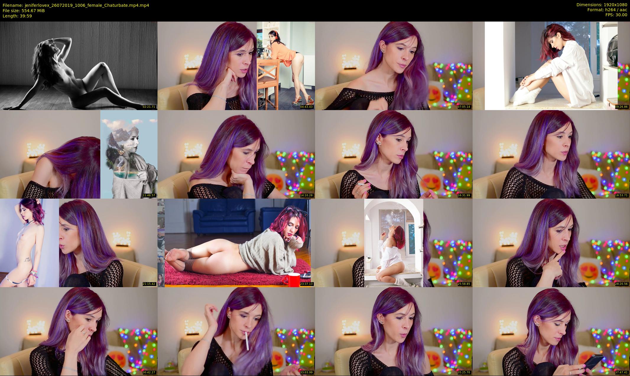 jeniferlovex — 40 minute Chaturbate female cam show recording, 1080p, Jul 26, 2019