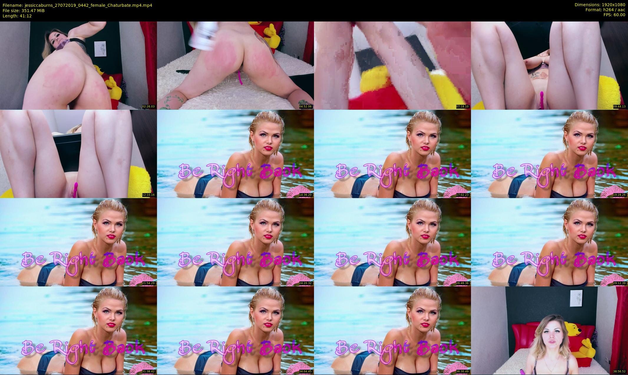 jessiccaburns — 42 minute Chaturbate female cam show recording, 1080p, Jul 27, 2019