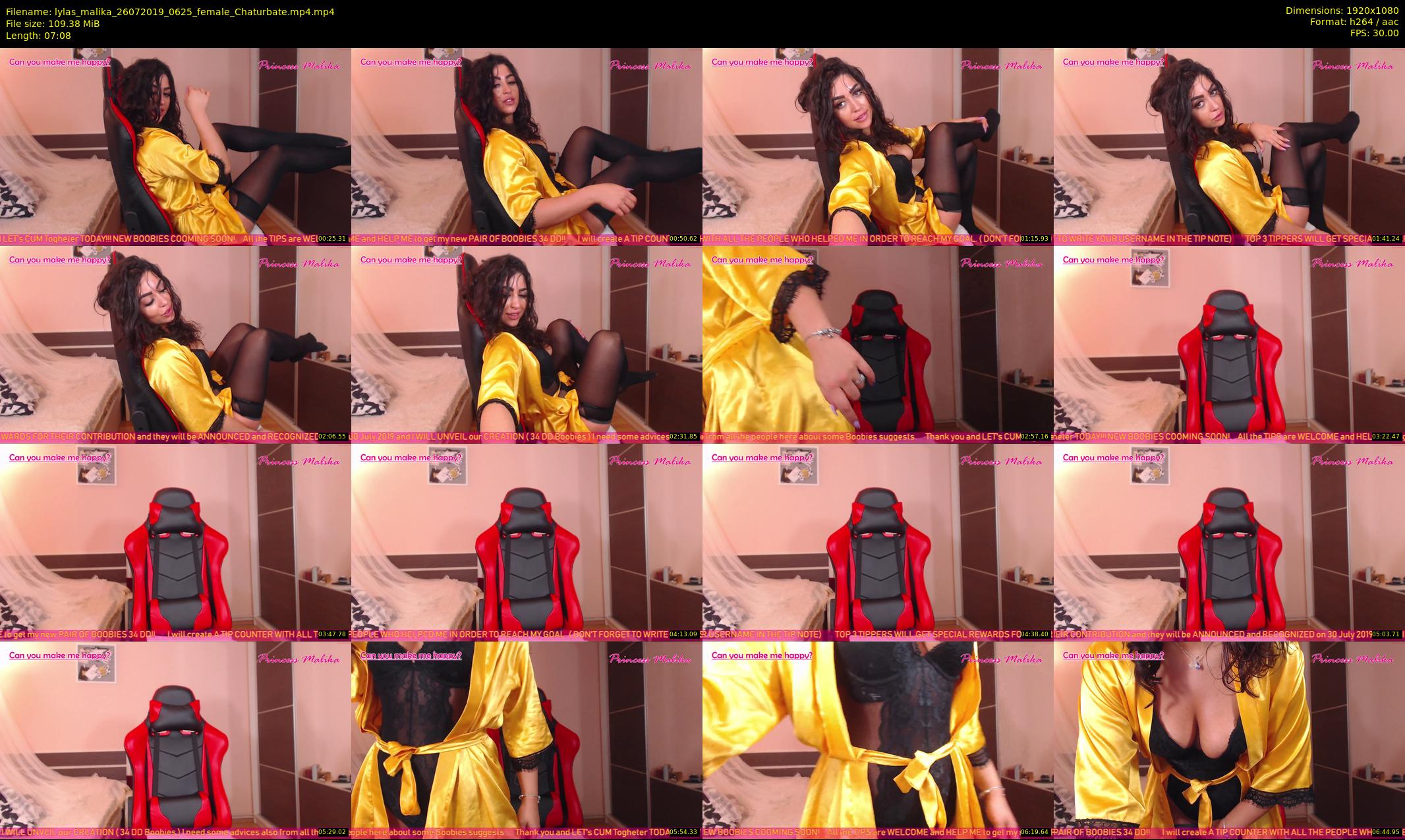 lylas_malika — 8 minute Chaturbate female cam show recording, 1080p, Jul 26, 2019