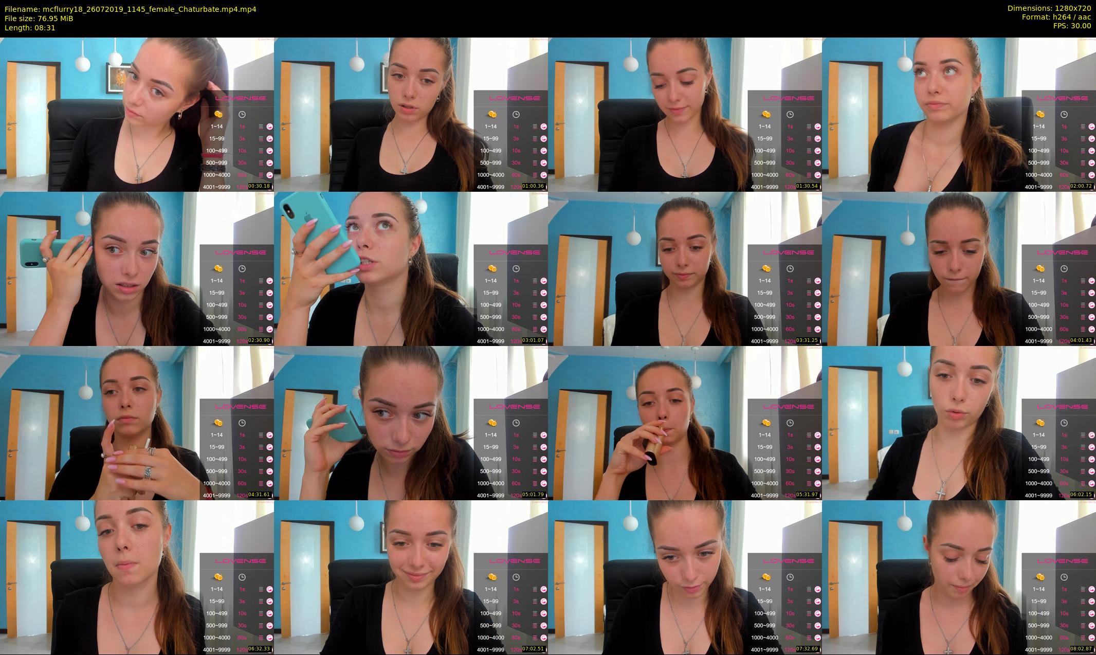 mcflurry18 — 9 minute Chaturbate female cam show recording, 720p, Jul 26, 2019