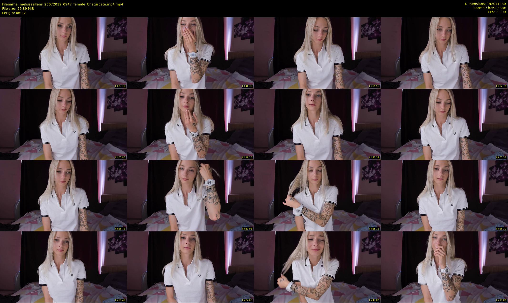 melissaallens — 7 minute Chaturbate female cam show recording, 1080p, Jul 26, 2019