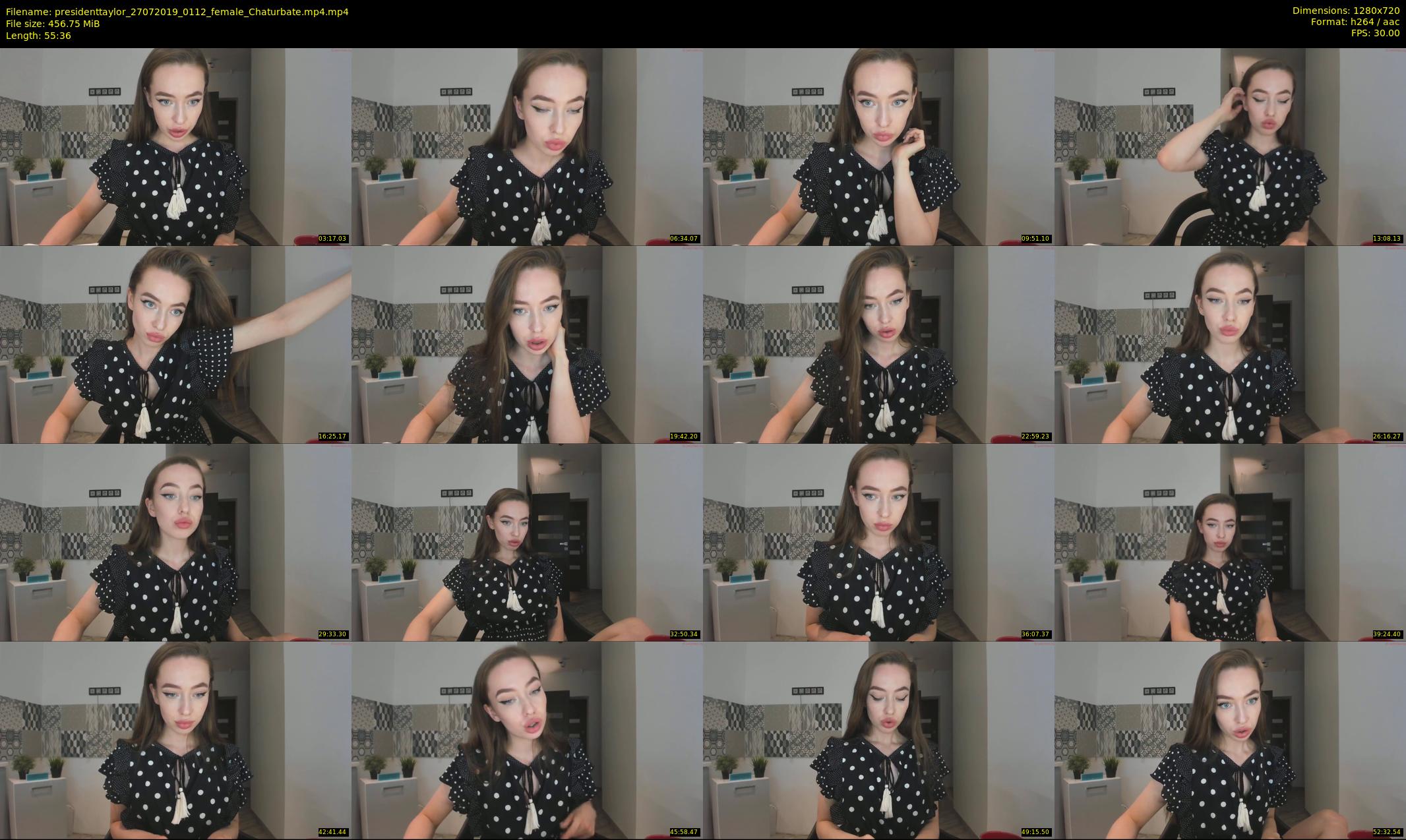 presidenttaylor — 56 minute Chaturbate female cam show recording, 720p, Jul 27, 2019